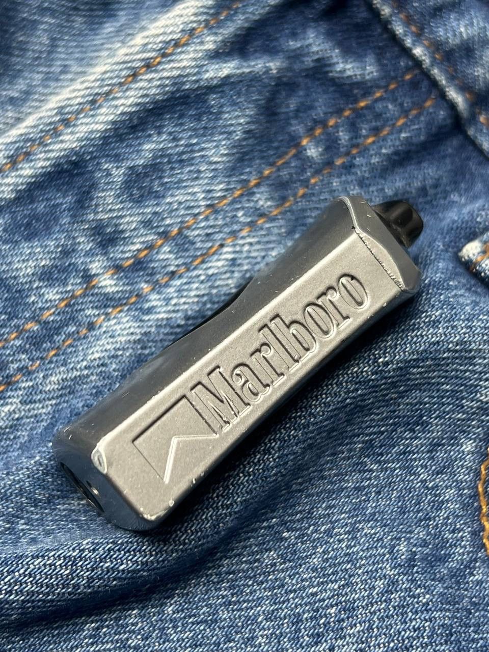 Marlboro Y2K ELEGANCE MARLBORO GEOMETRIC METAL PUNK ROCK LIGHTER Size ONE SIZE - 2 Thumbnail