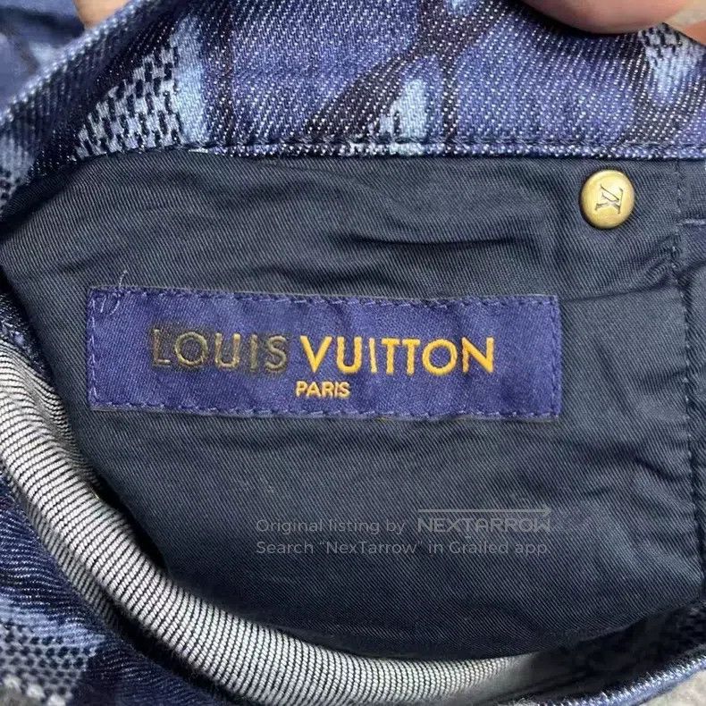 Louis Vuitton Louis Vuitton New blue/grey checkerboard diamond full prin Size US 30 / EU 46 - 2 Thumbnail