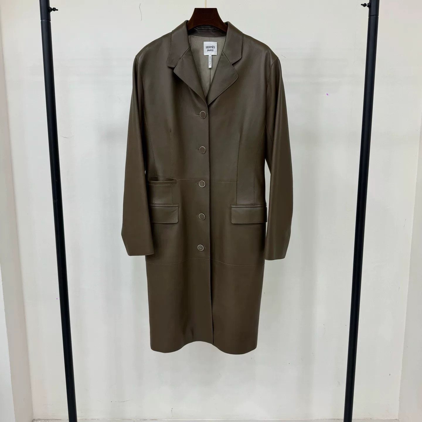 Hermes Hermes Brown Leather Coat Size 38 Size US XS / EU 42 / 0 - 1 Thumbnail