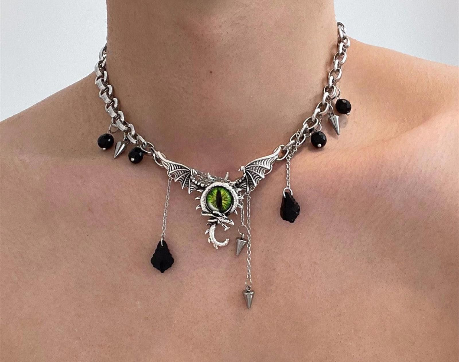 Jewelry Devil’s Eye Pendant Necklace – Dark Cold Wind Size ONE SIZE - 3 Thumbnail