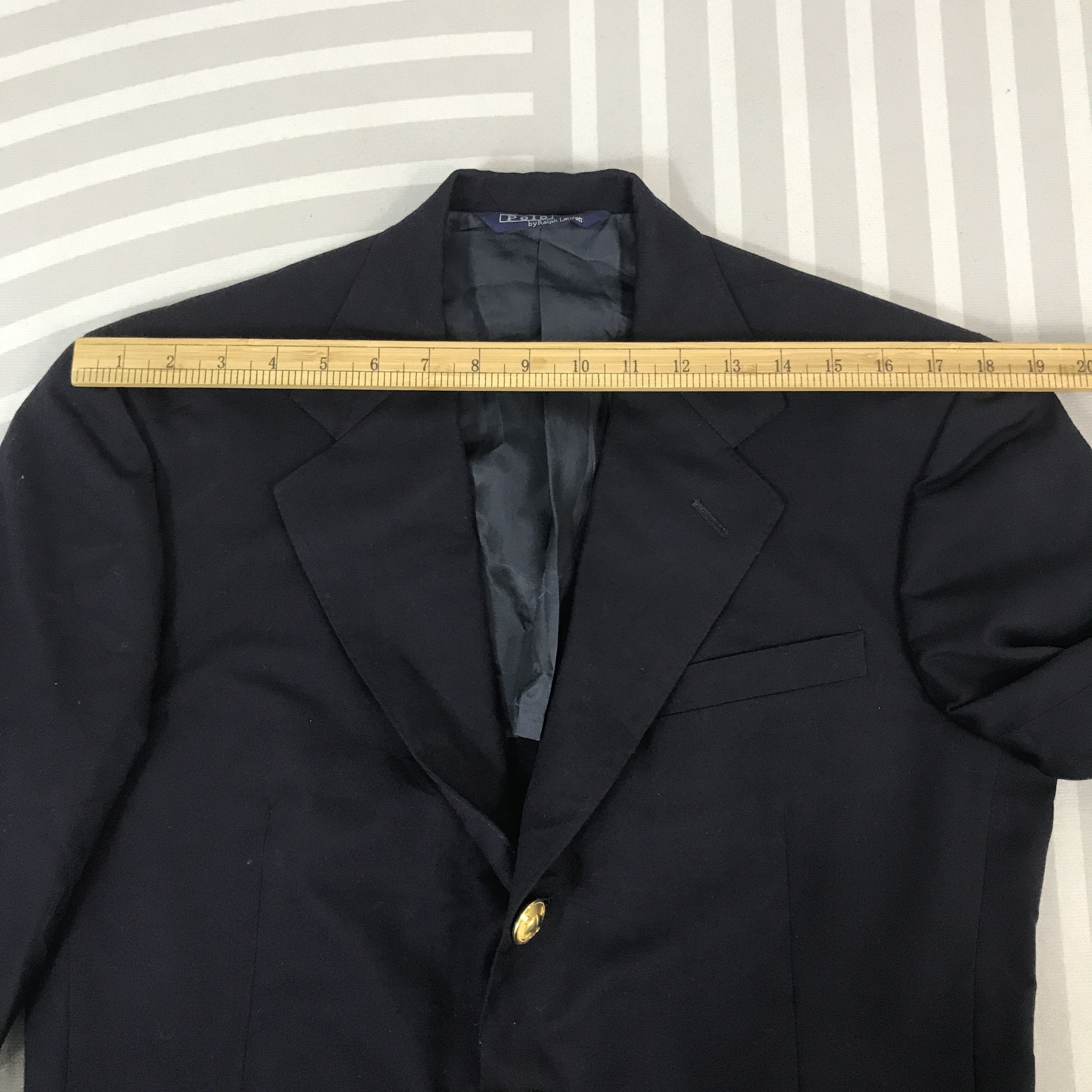 Polo Ralph Lauren × Vintage Vtg Polo Ralph Lauren Blazer navy Gold button coat Jacket Size US L / EU 52-54 / 3 - 5 Thumbnail