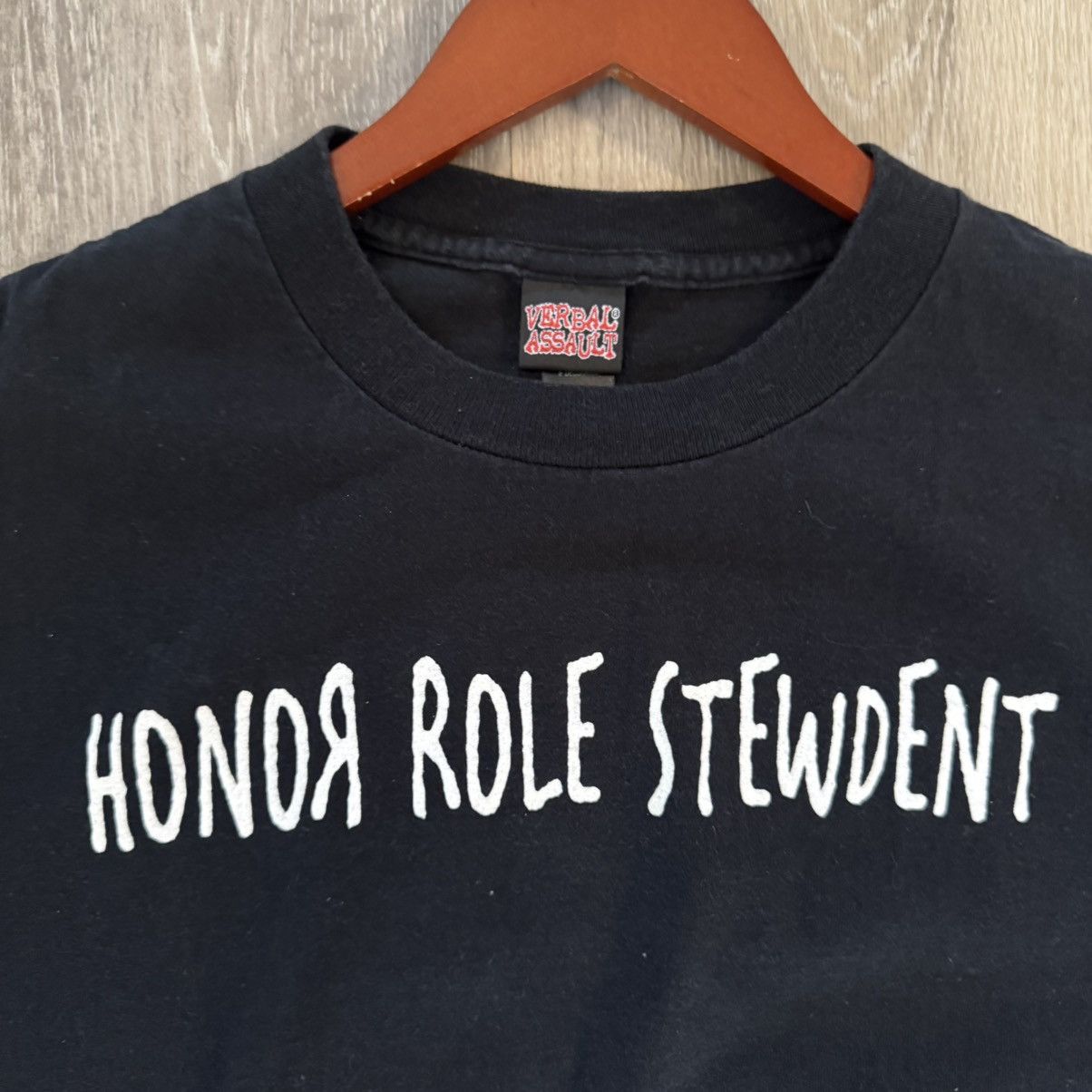 Other Verbal Assault “Honor Role Stewdent” Vintage Punk T-Shirt Size US M / EU 48-50 / 2 - 2 Thumbnail