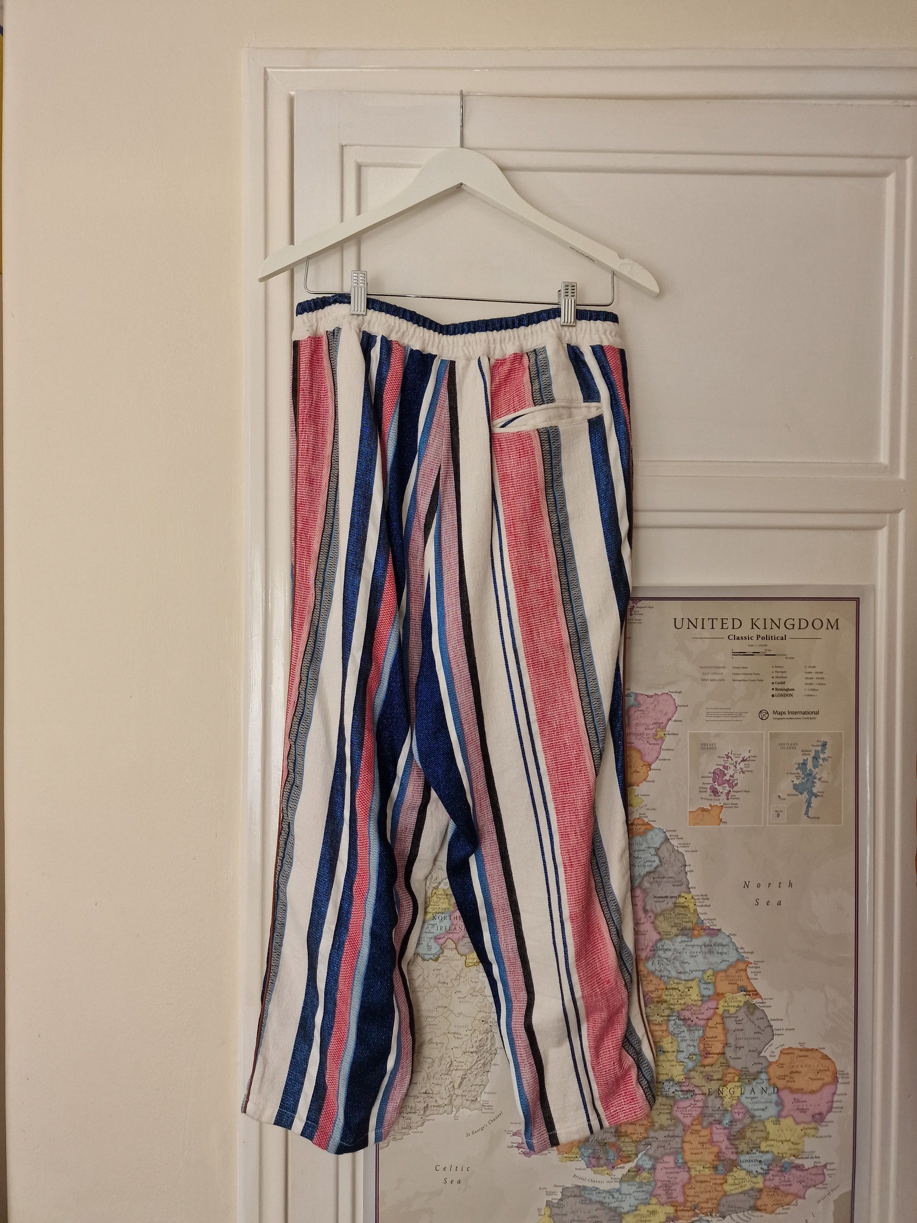 Umit Benan SS17 Linen/Cotton Trousers Stripe (46) Size US 30 / EU 46 - 6 Thumbnail