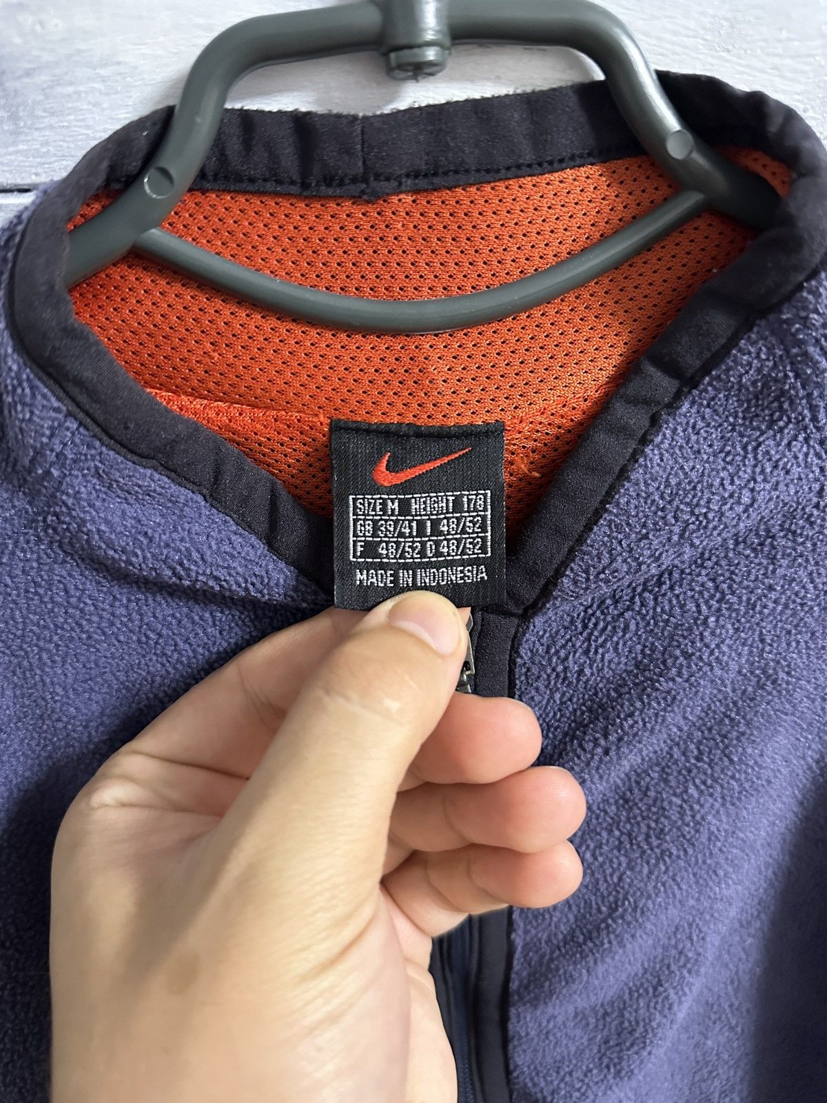 Vintage Rare Vintage Fleece Sweatshirt Nike 90’ swoosh Drill Size US M / EU 48-50 / 2 - 9 Thumbnail