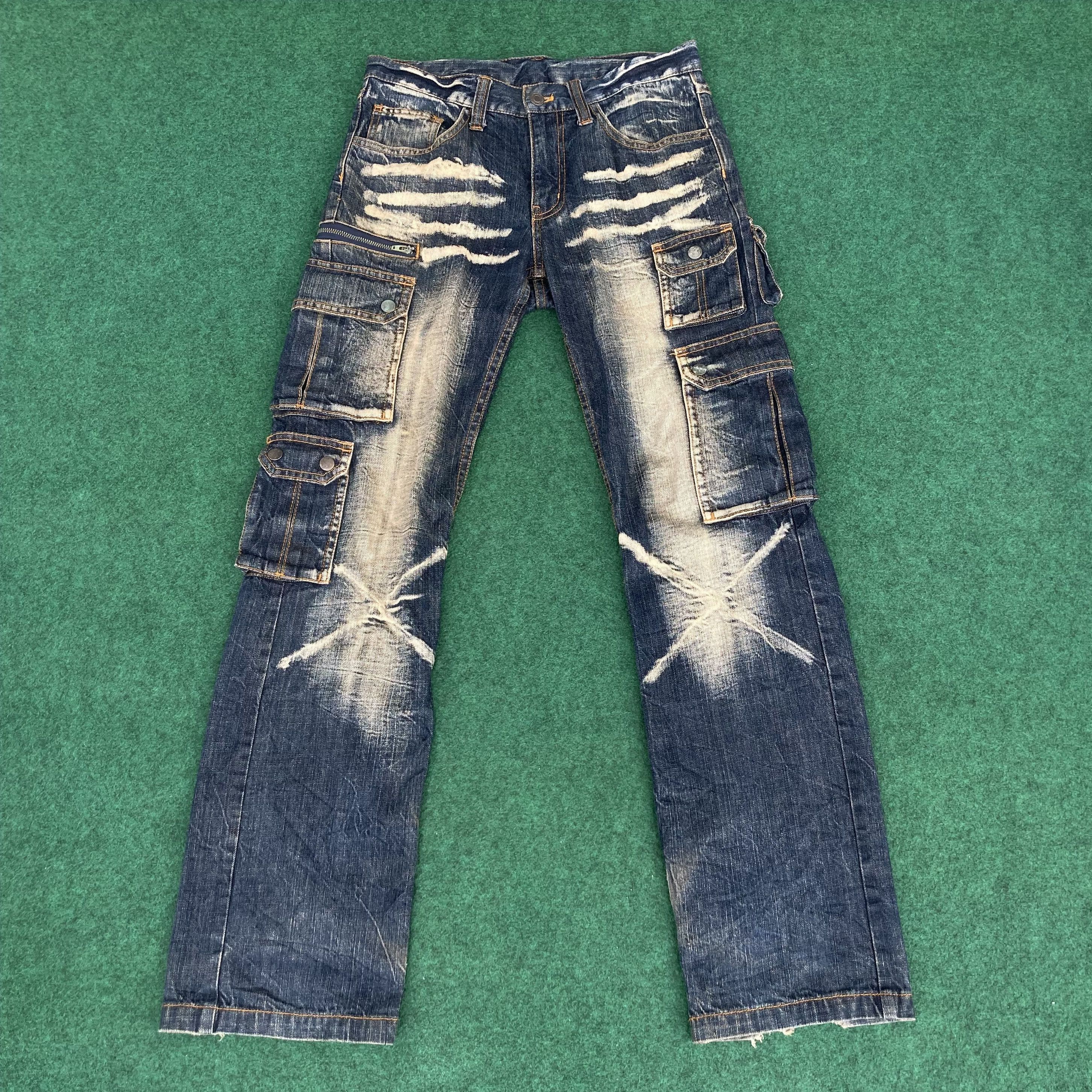 Japanese Brand Vtg Front Pocket Trouser Size 30 Punk Style Streetwear Jeans Size US 30 / EU 46 - 1 Thumbnail