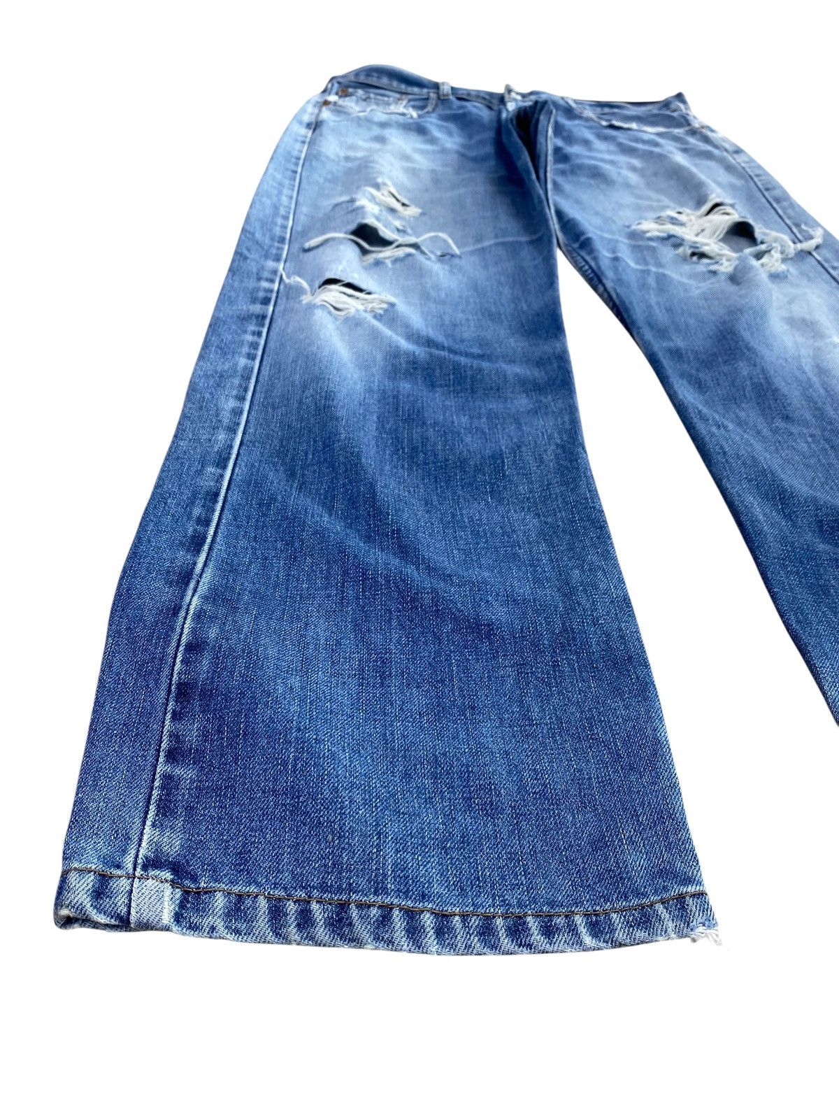 Levi's Vintage Clothing Vintage Y2K Levi’s Faded Wash Distressed Loose Jeans Size US 36 / EU 52 - 7 Thumbnail