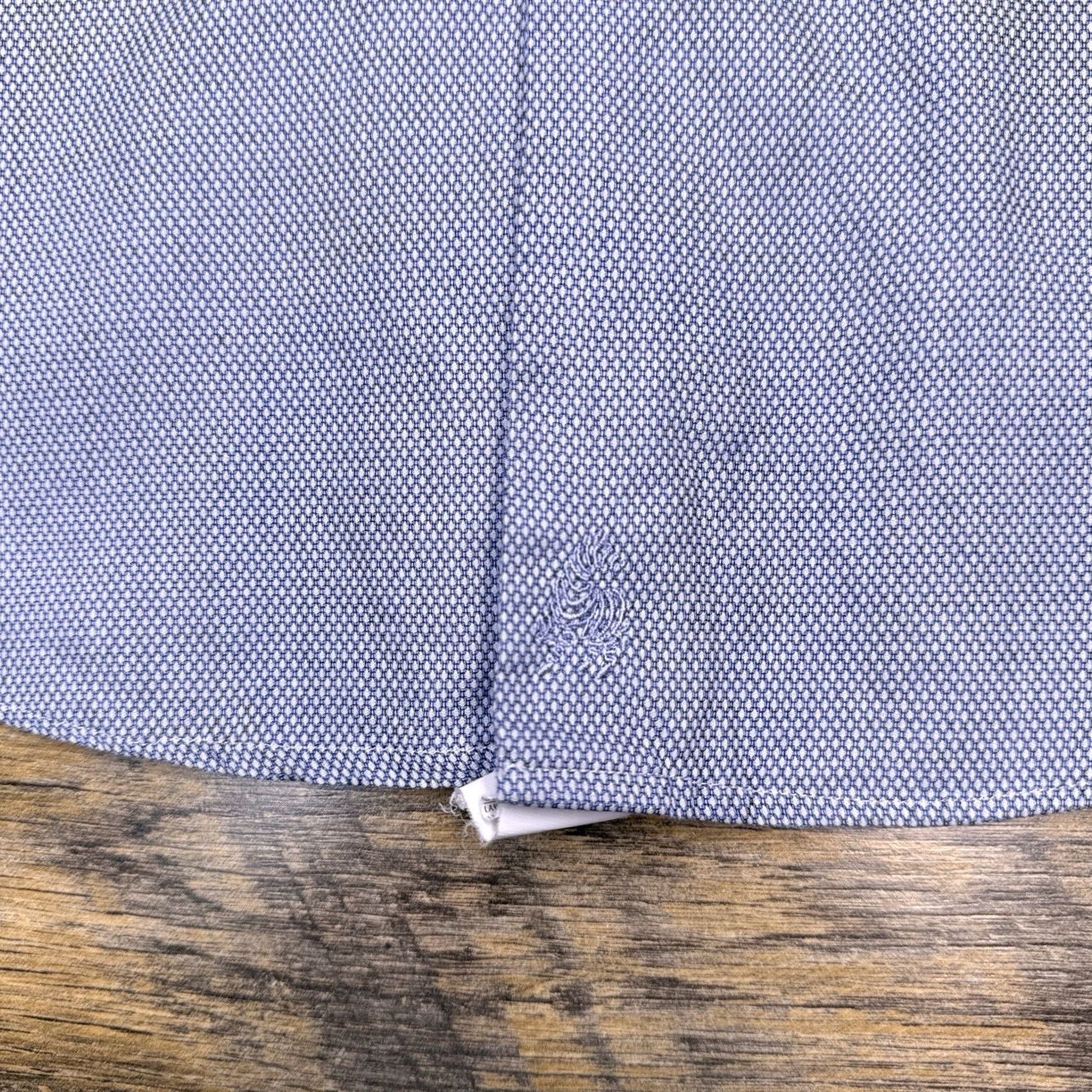 Vintage Jacques Britt Shirt Mens M 15.75 40 Blue Button-Up Geometric Long Sleeve Collared Slim Regular Workwear Formal Designer Shirt Size US M / EU 48-50 / 2 - 6 Thumbnail
