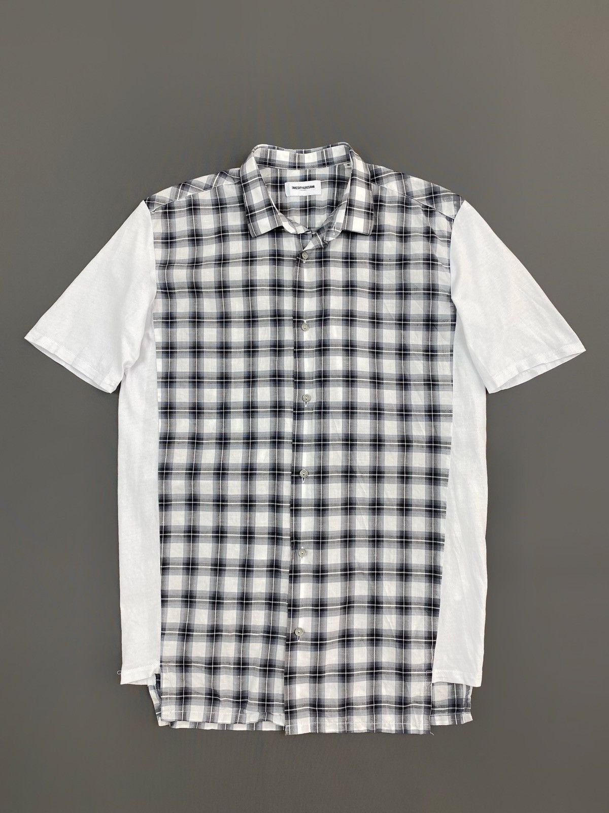 Takeshy Kurosawa Takeshy Kurosawa Homme Check Split Short Sleeve Shirt Size US S / EU 44-46 / 1 - 1 Thumbnail