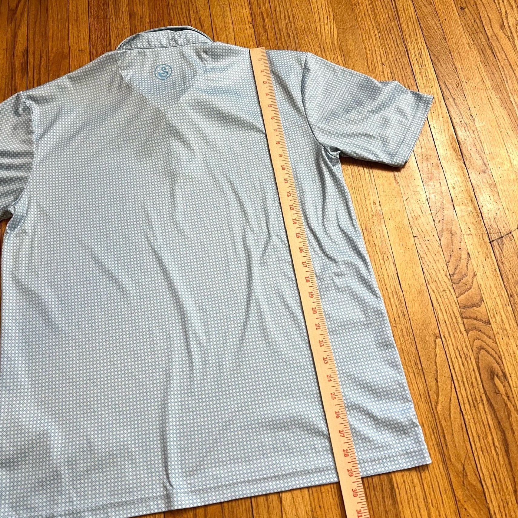 Vintage Swannies Polo Shirt Mens XL Golf Performance All Over Print Blue Geometric Womens? Mens Size US XL / EU 56 / 4 - 8 Thumbnail