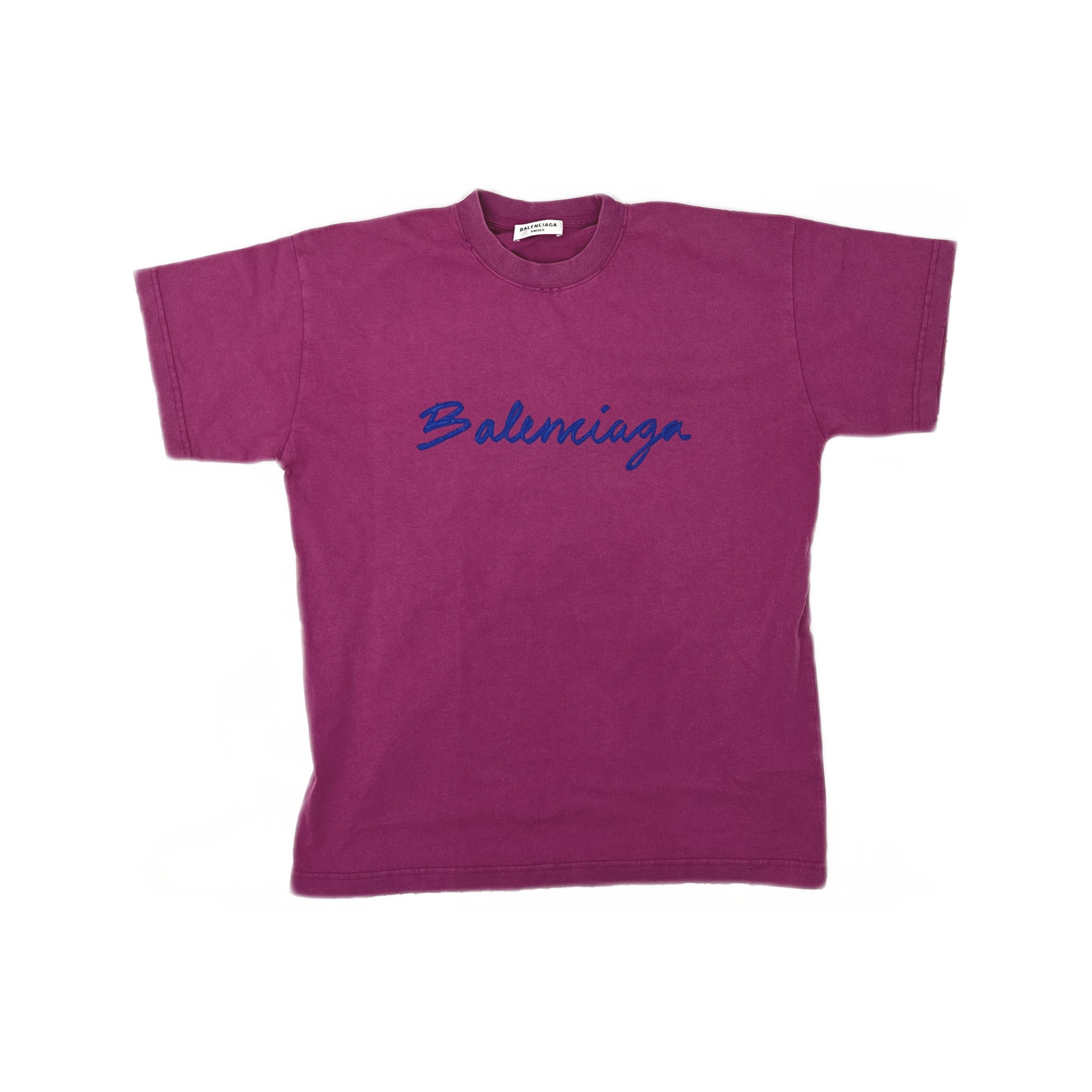 Balenciaga Balenciaga Cursive Logo T-Shirt Size M Size US M / EU 48-50 / 2 - 1 Thumbnail