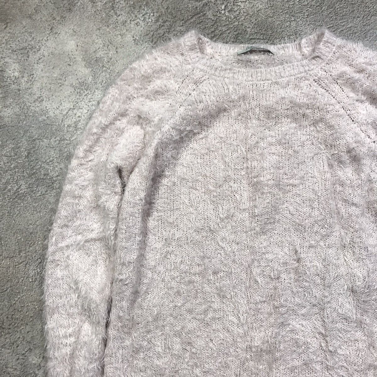 Vintage Vintage 90s Oversized Mohair Knit Sweater Grunge Cream M Size M / US 6-8 / IT 42-44 - 2 Thumbnail
