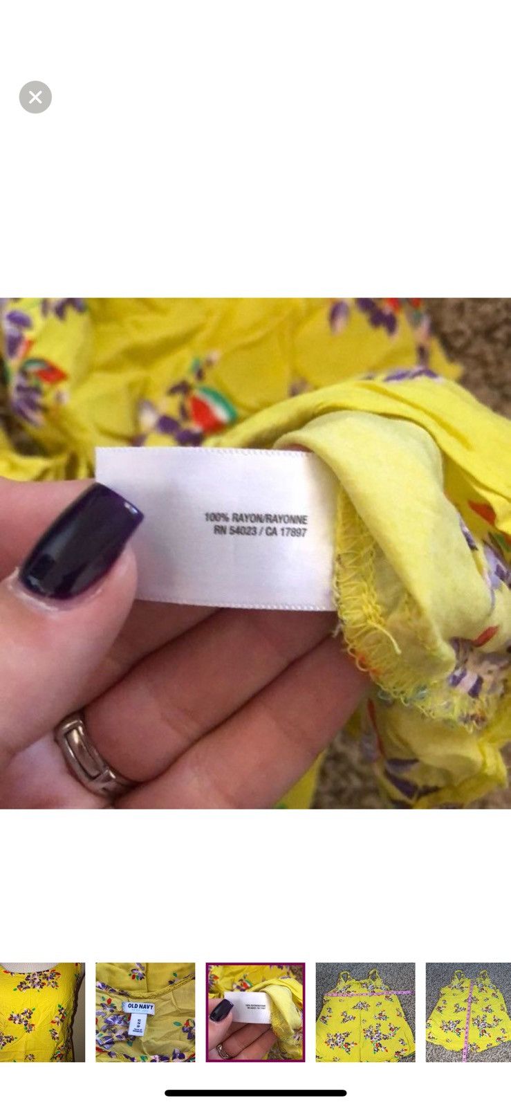 Old Navy Old navy XS yellow floral tank top Size XS / US 0-2 / IT 36-38 - 2 Thumbnail