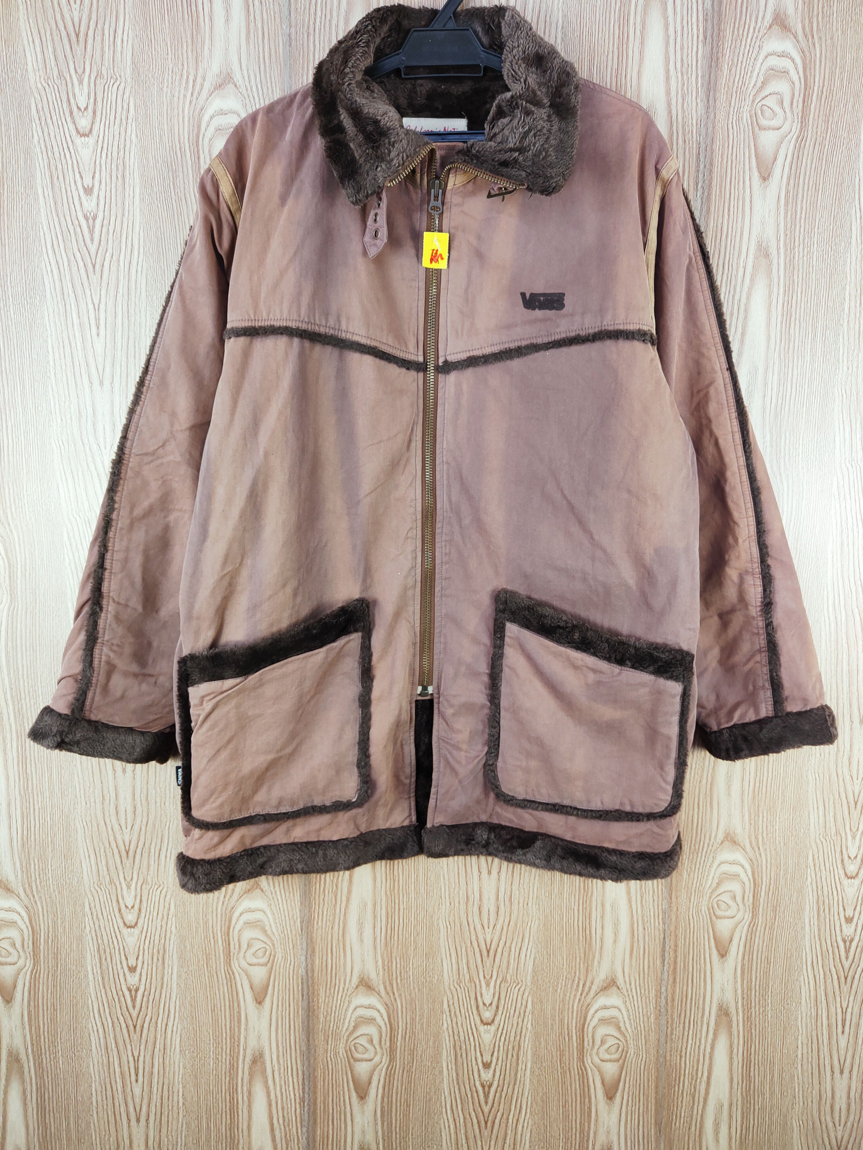 Japanese Brand × Vans × Vintage Vans Dark Brown Faded Sweater Jackets #W264 Size US L / EU 52-54 / 3 - 1 Thumbnail