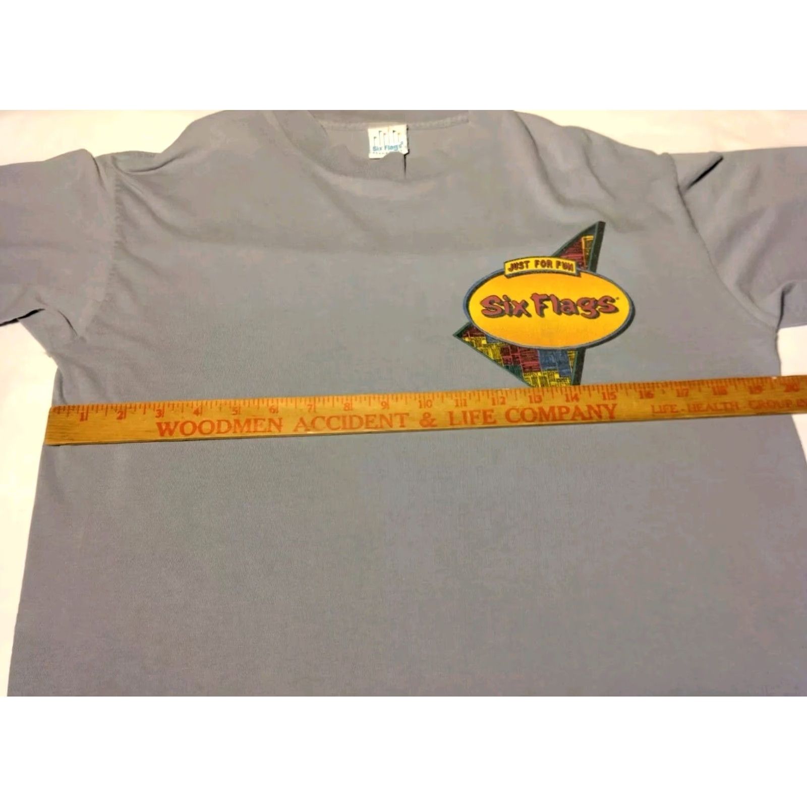 Vintage VINTAGE Six Flags Shirt S/M Blue Cotton Short Sleeve Crew Neck Regular Men Six Flags T Shirt Size US S / EU 44-46 / 1 - 5 Thumbnail