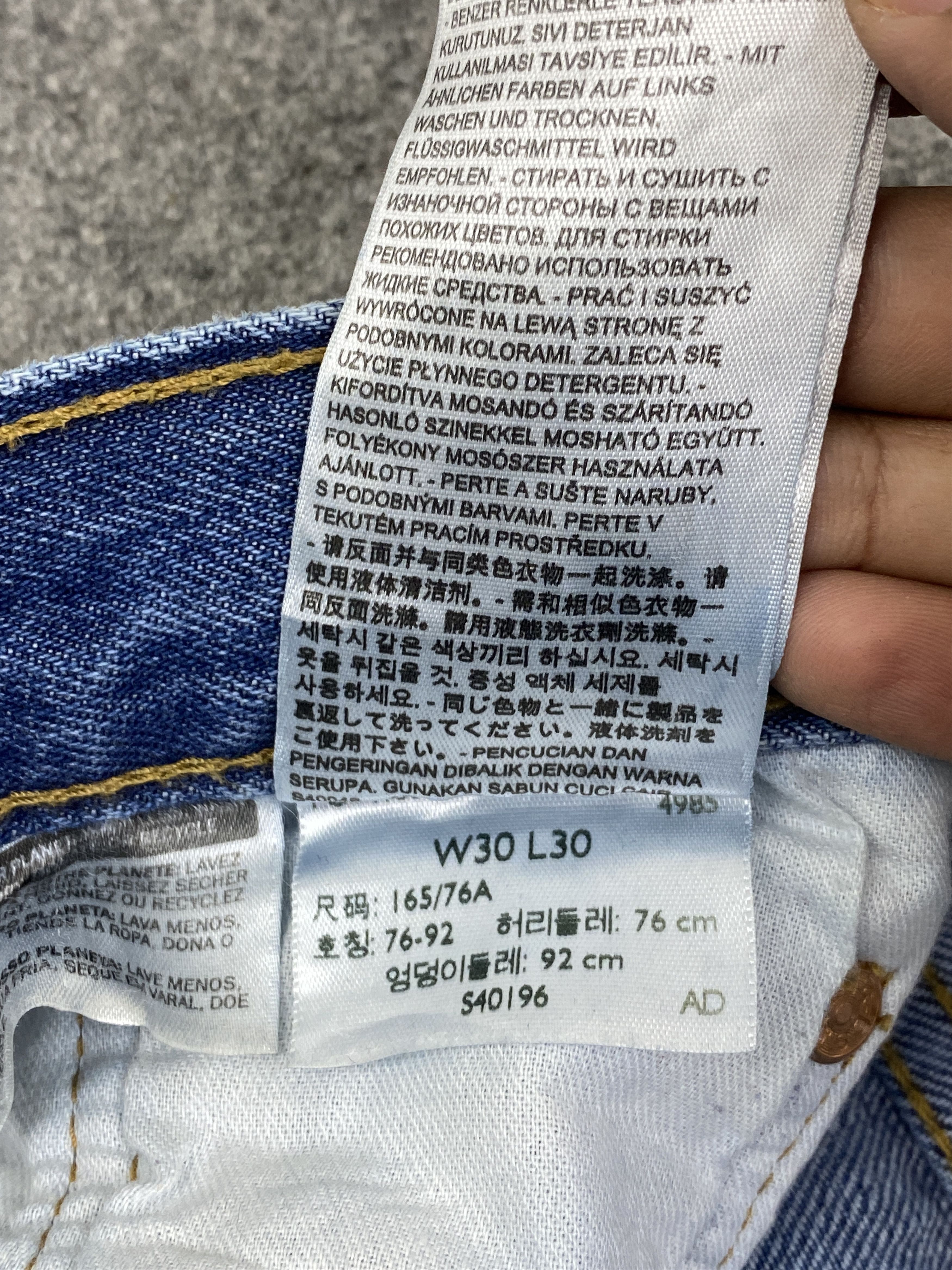 Levi's Vintage Levis 501 Faded Blue Jeans DP2772 Size US 30 / EU 46 - 9 Thumbnail