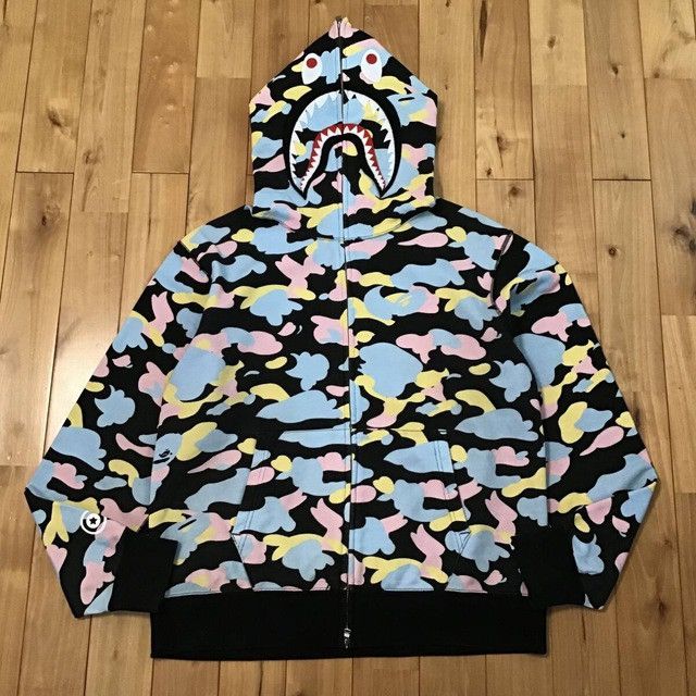 Bape/hoodie/multi/colored size L shops chest 23”