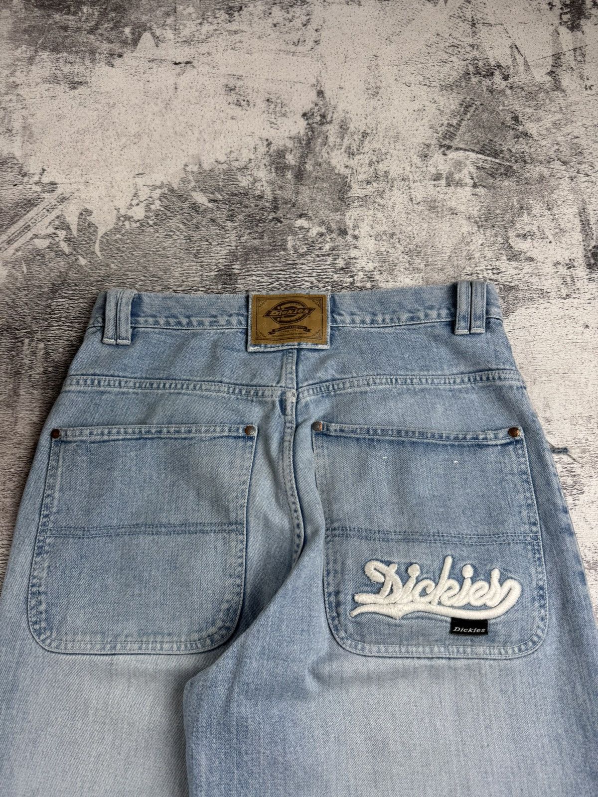 Dickies DICKIES BIG DADDY VINTAGE DENIM RAP HIP HOP BAGGY SKATE DISTRESSED JEANS PANTS Size US 32 / EU 48 - 7 Thumbnail