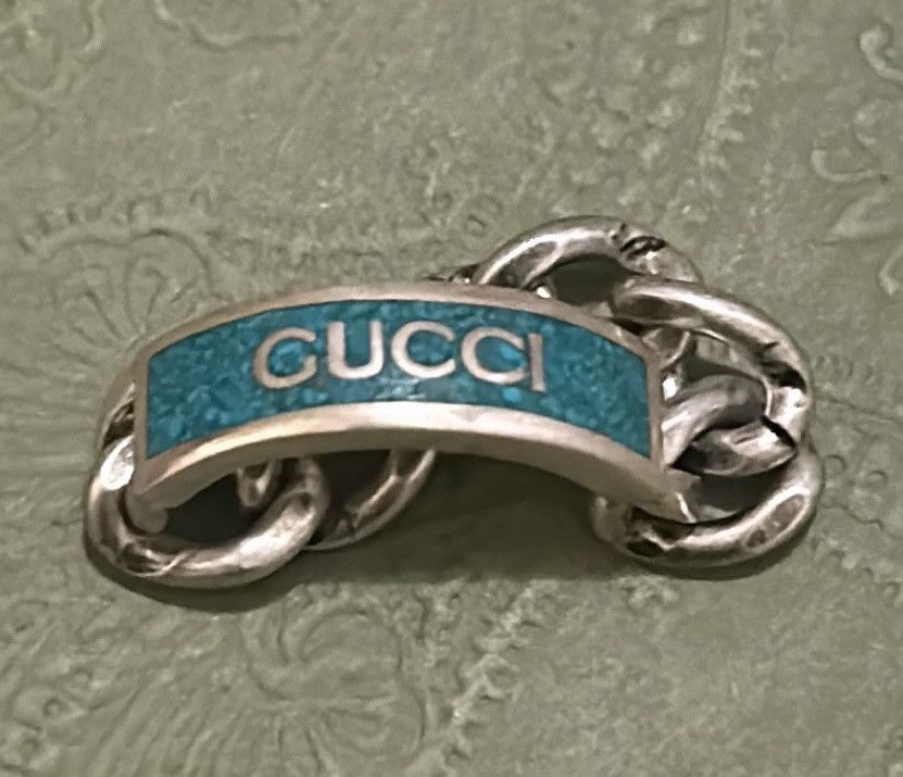 Gucci Gucci Tag Chain Enamel Arg 925 Ring Gucci Size 20/ US size 9 Size ONE SIZE - 4 Thumbnail