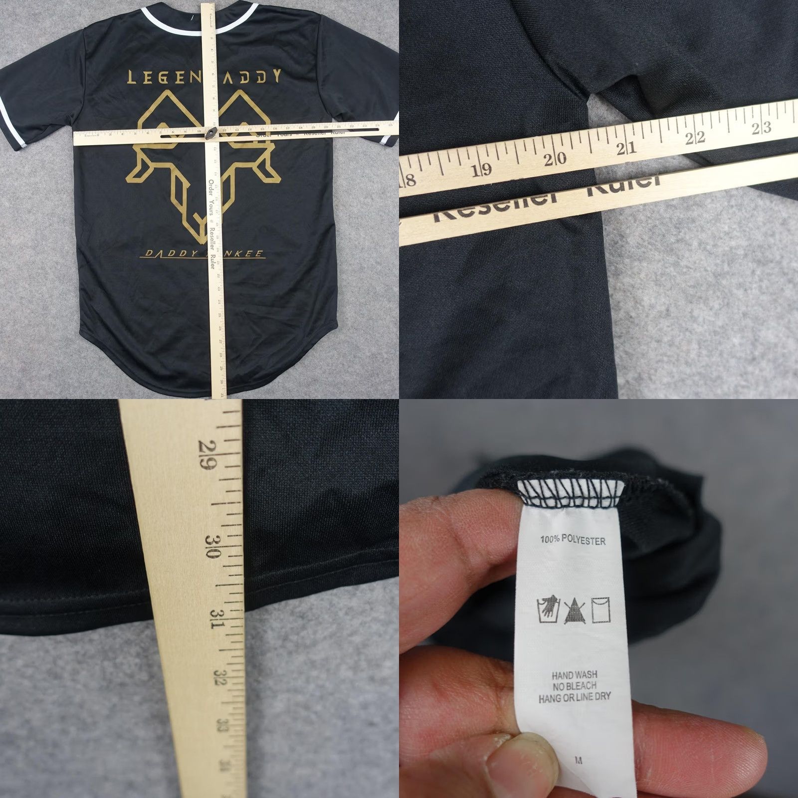 Vintage Daddy Yankee Shirt Mens Medium Black LA DREAMZ Legendaddy Baseball Jersey Tour LA DREAMZ Shirt Baseball Jersey M Black Mens Size US M / EU 48-50 / 2 - 8 Thumbnail