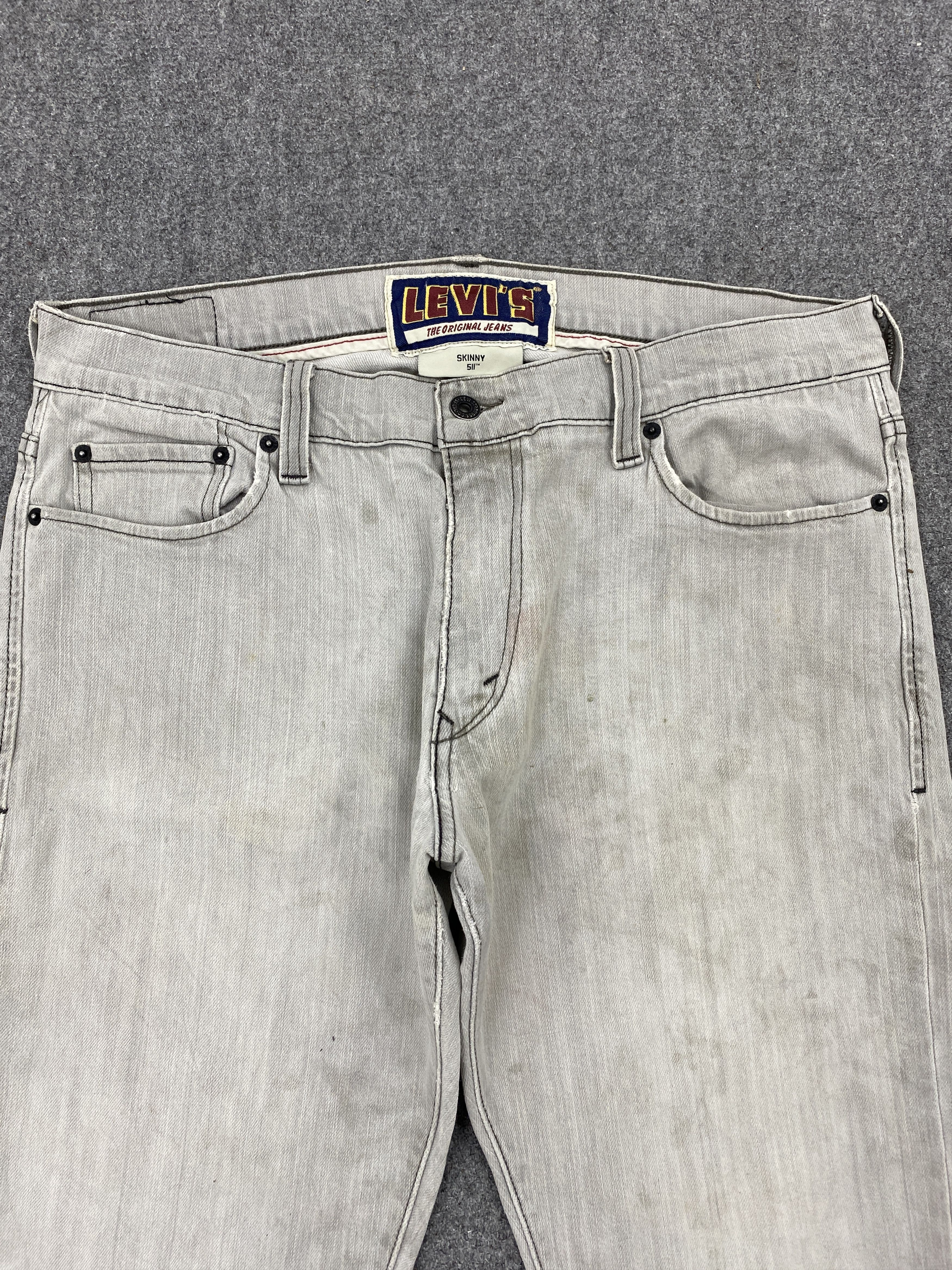 Levi's × Vintage Vintage Levis 511 Skinny Grey Jeans DP2342 Size US 34 / EU 50 - 2 Thumbnail
