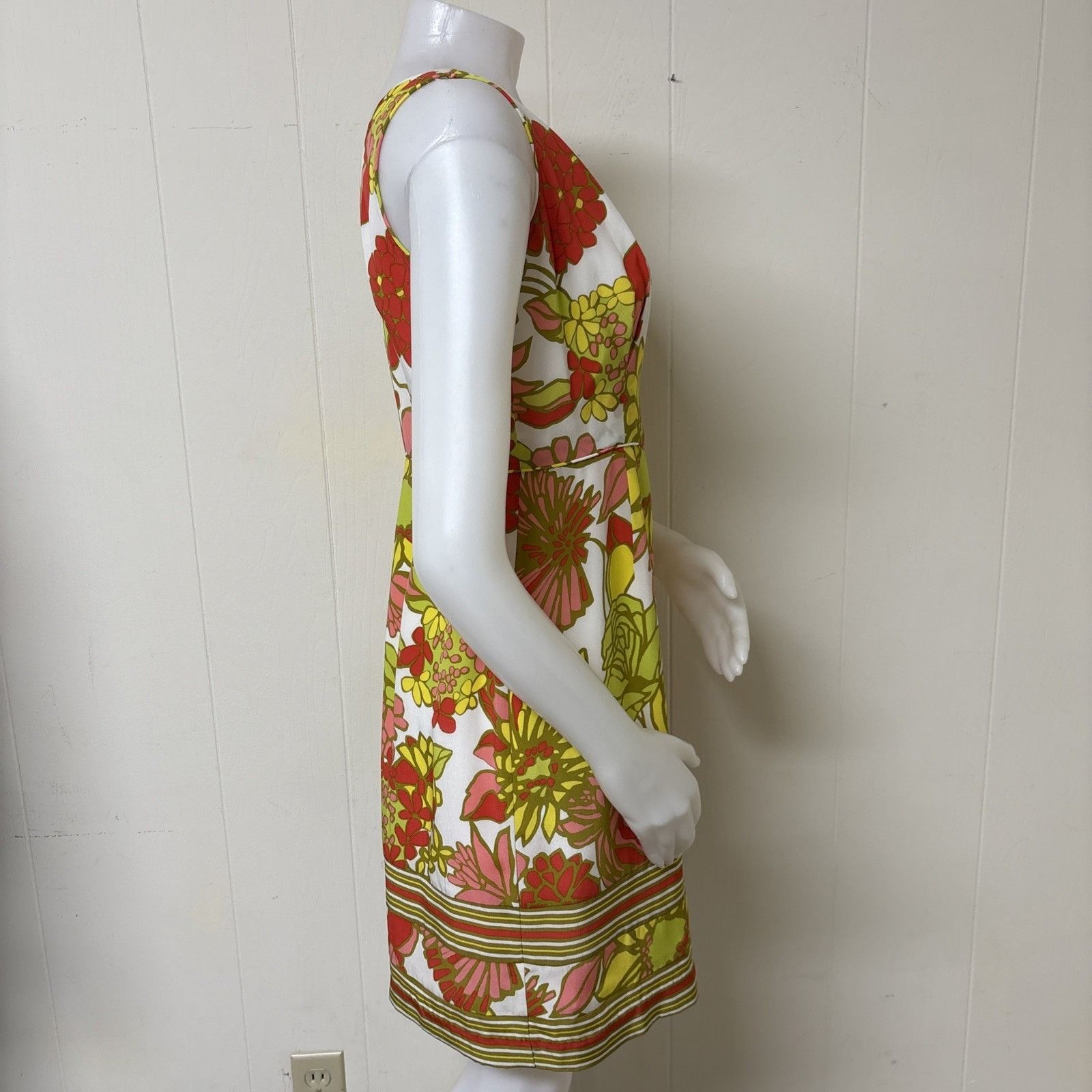 Trina Turk Trina Turk Bright Floral Shift Dress Womens 10 Signature Sil Size L / US 10 / IT 46 - 4 Thumbnail