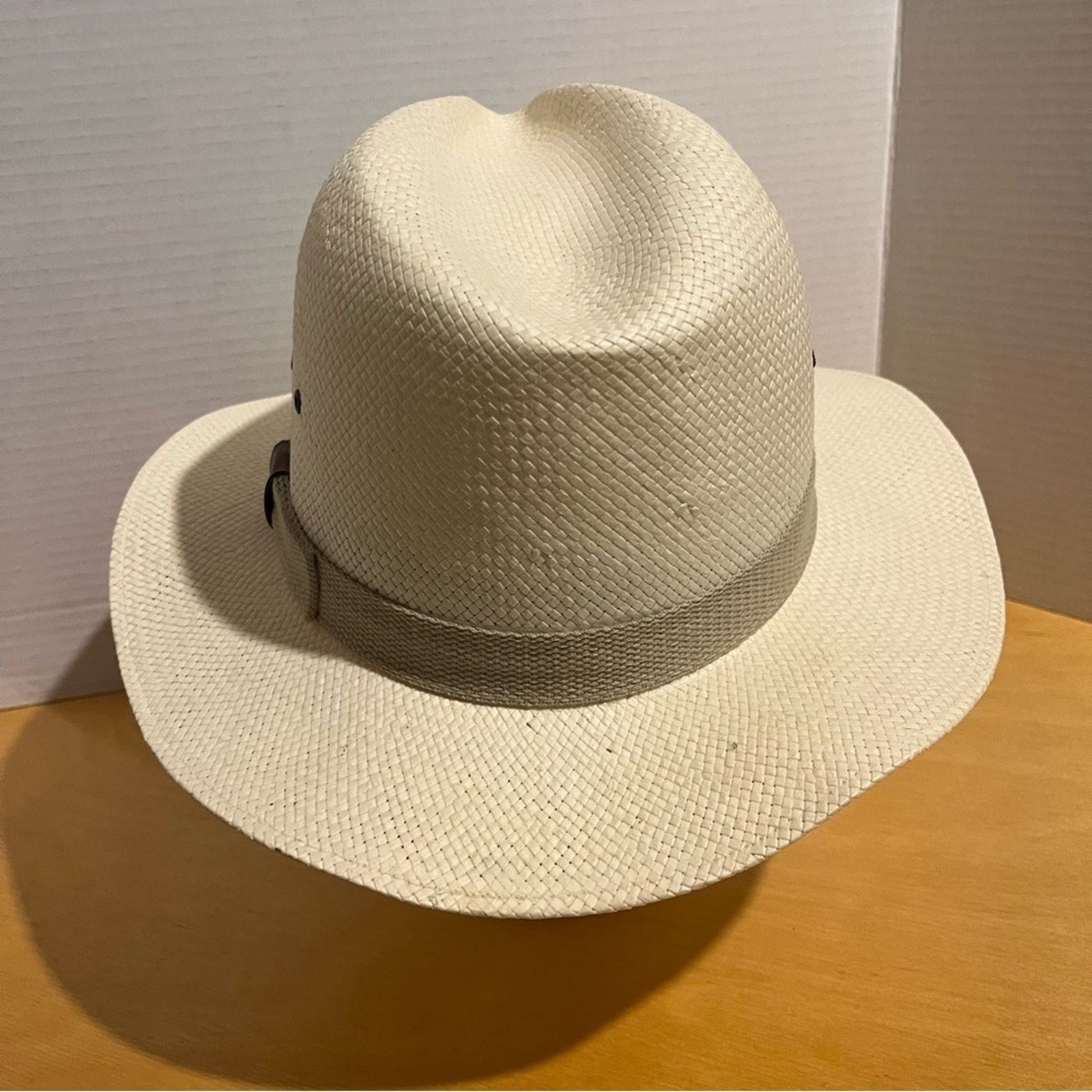 Dockers Docker's Safari Wide Brim Straw Hat Men’s Size Medium M Tan Size ONE SIZE - 4 Thumbnail
