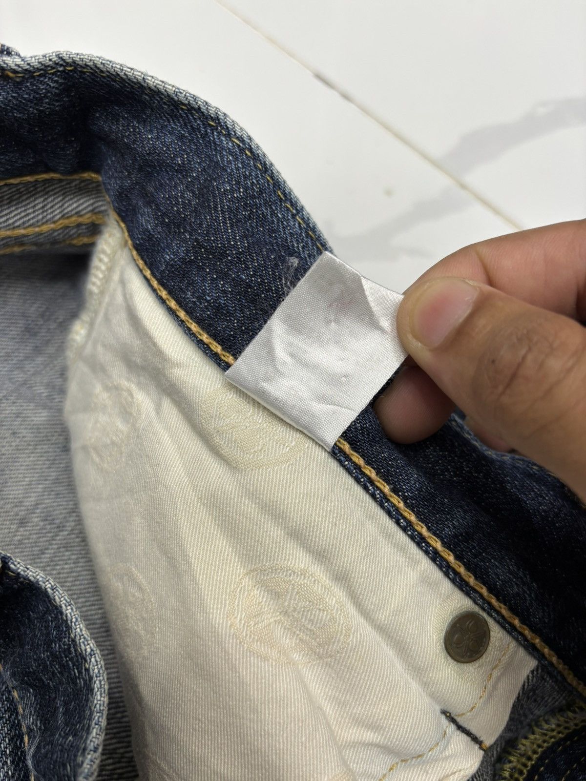 Momotaro Jeans Momotaro Selvedge Distressed Blue Denim Jeans Size US 34 / EU 50 - 15 Thumbnail