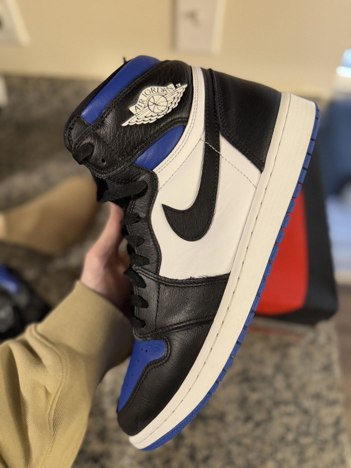 Jordan Brand × Nike Jordan 1 Royal Toe Size 12 (555088-041) W/ BOX Size US 12 / EU 45 - 9 Thumbnail