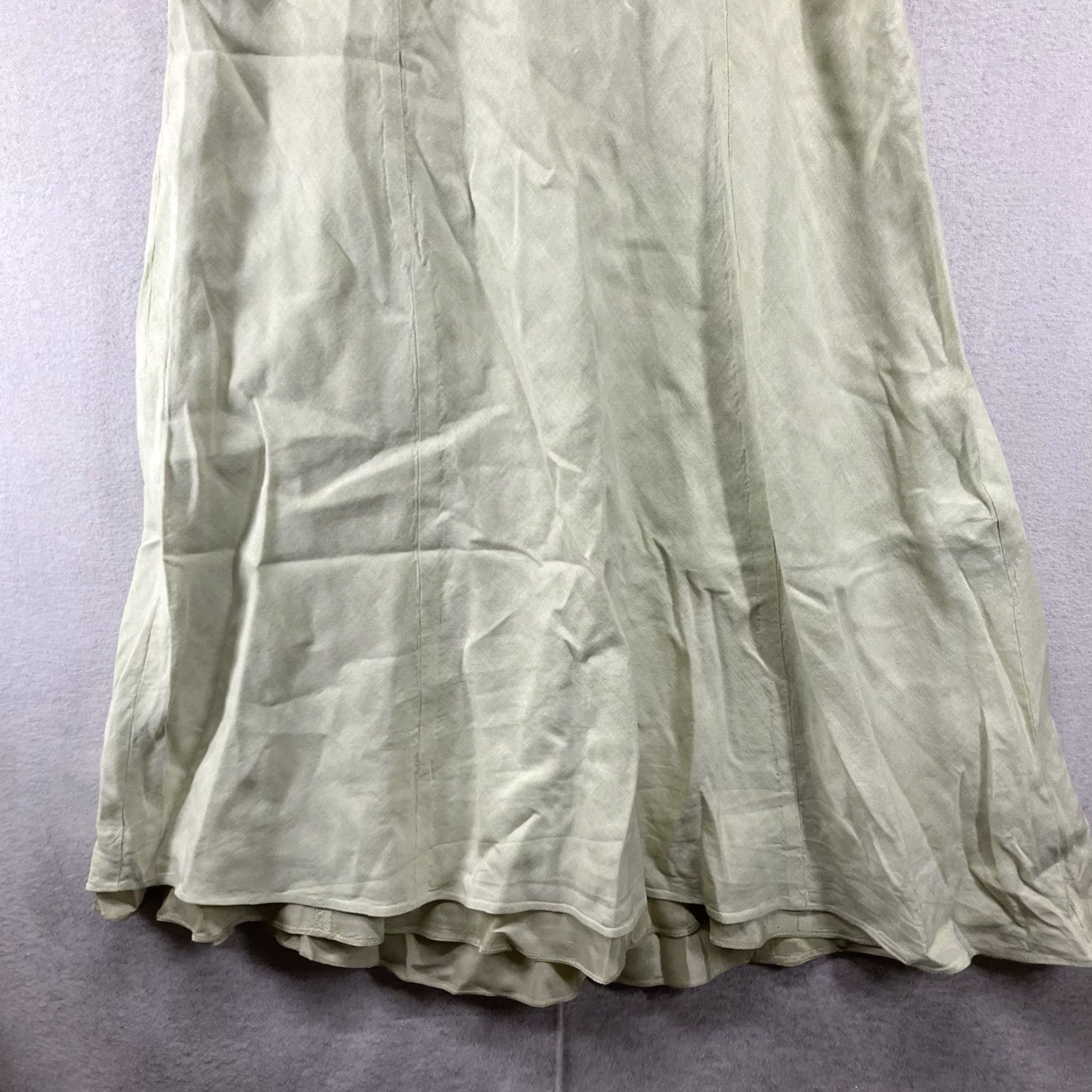 Loft VINTAGE LOFT Dress 4 Sleeveless A-Line Midi Light Pastel Green V-Neck Zip Women's Size S / US 4 / IT 40 - 7 Thumbnail