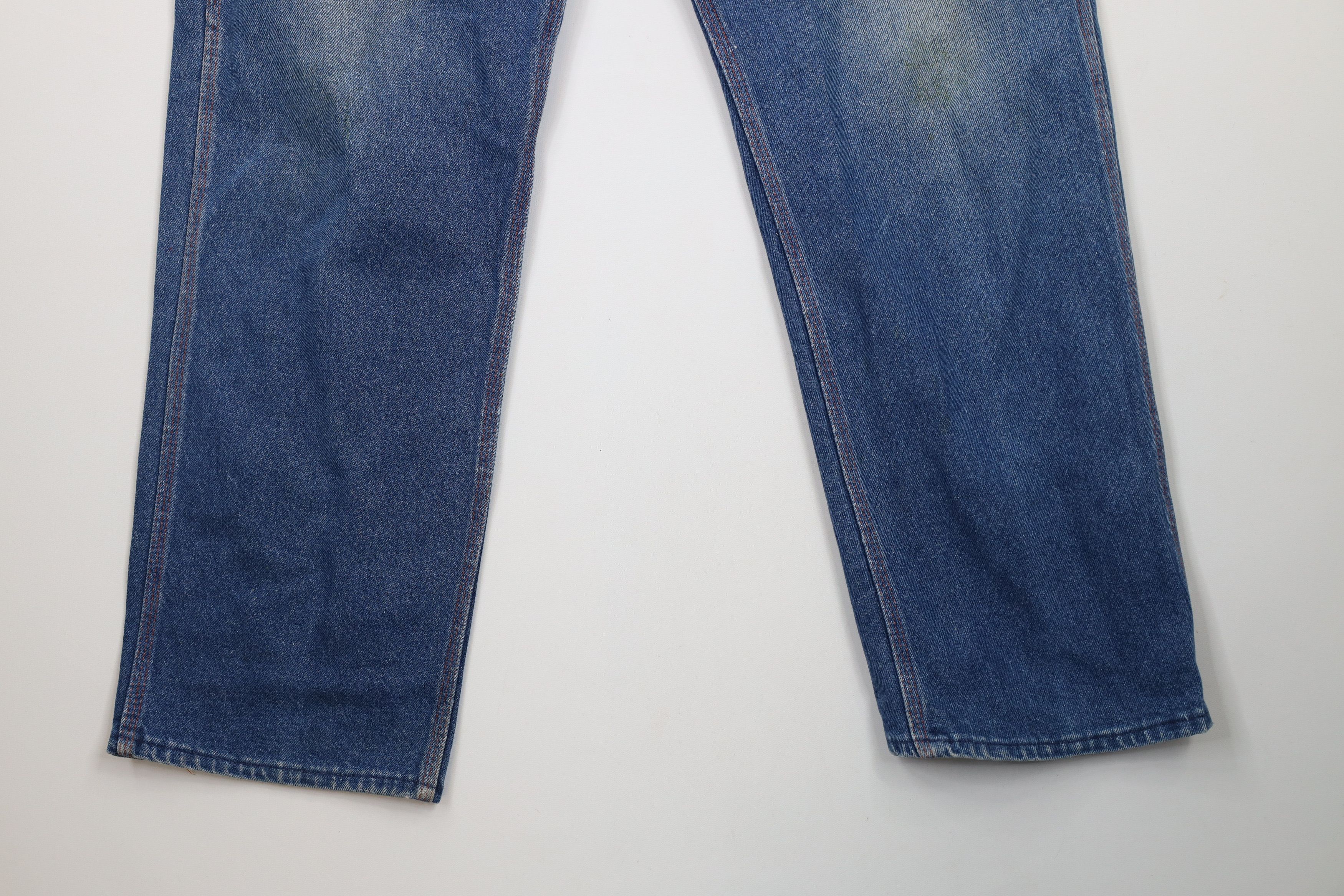 Big Mac × Vintage Vintage 70s Big Mac Wide Leg Dungaree Denim Jeans Blue USA Size US 34 / EU 50 - 4 Thumbnail