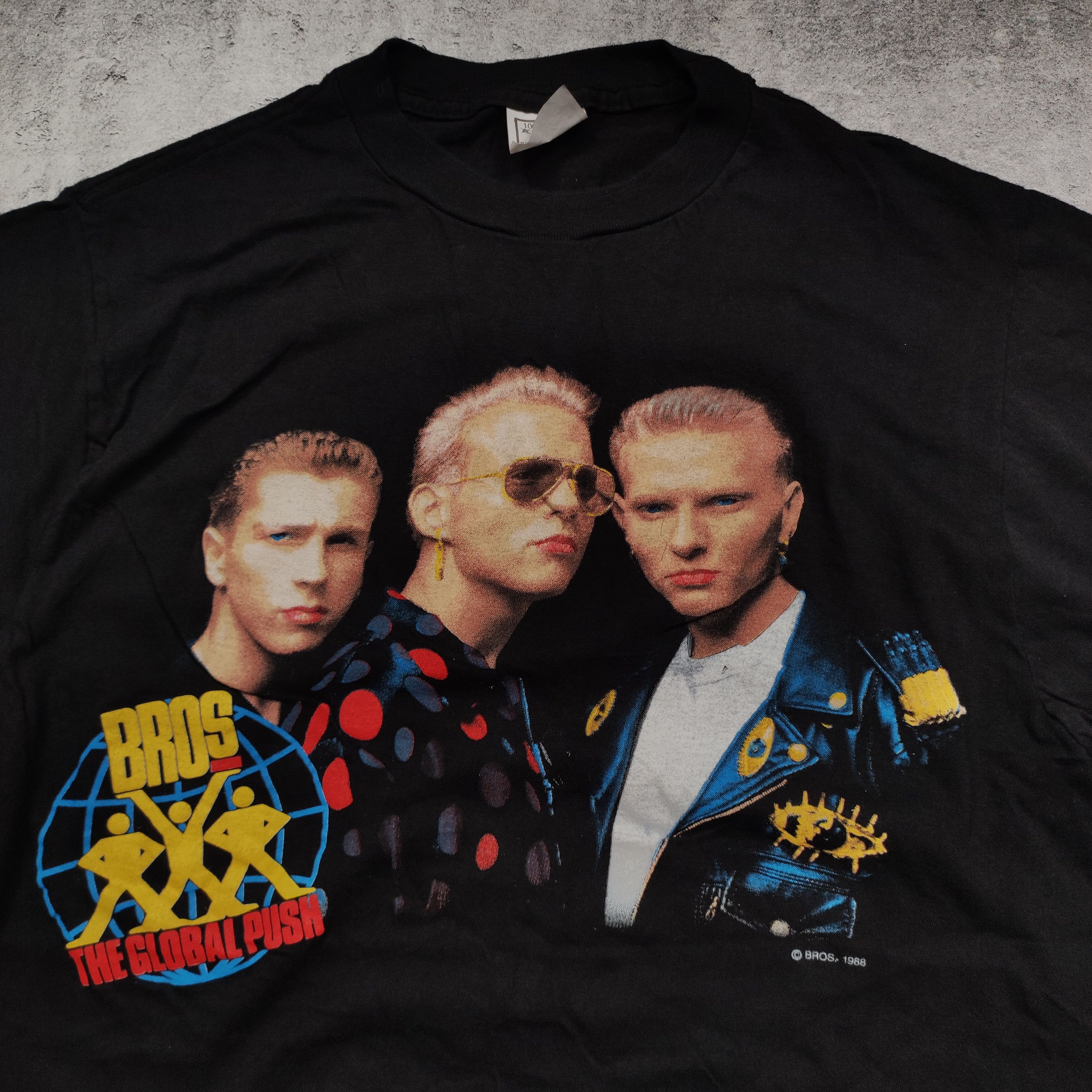 Vintage Vintage 1988 Bros The Global Push World Tour Promo Tee Size US L / EU 52-54 / 3 - 4 Thumbnail