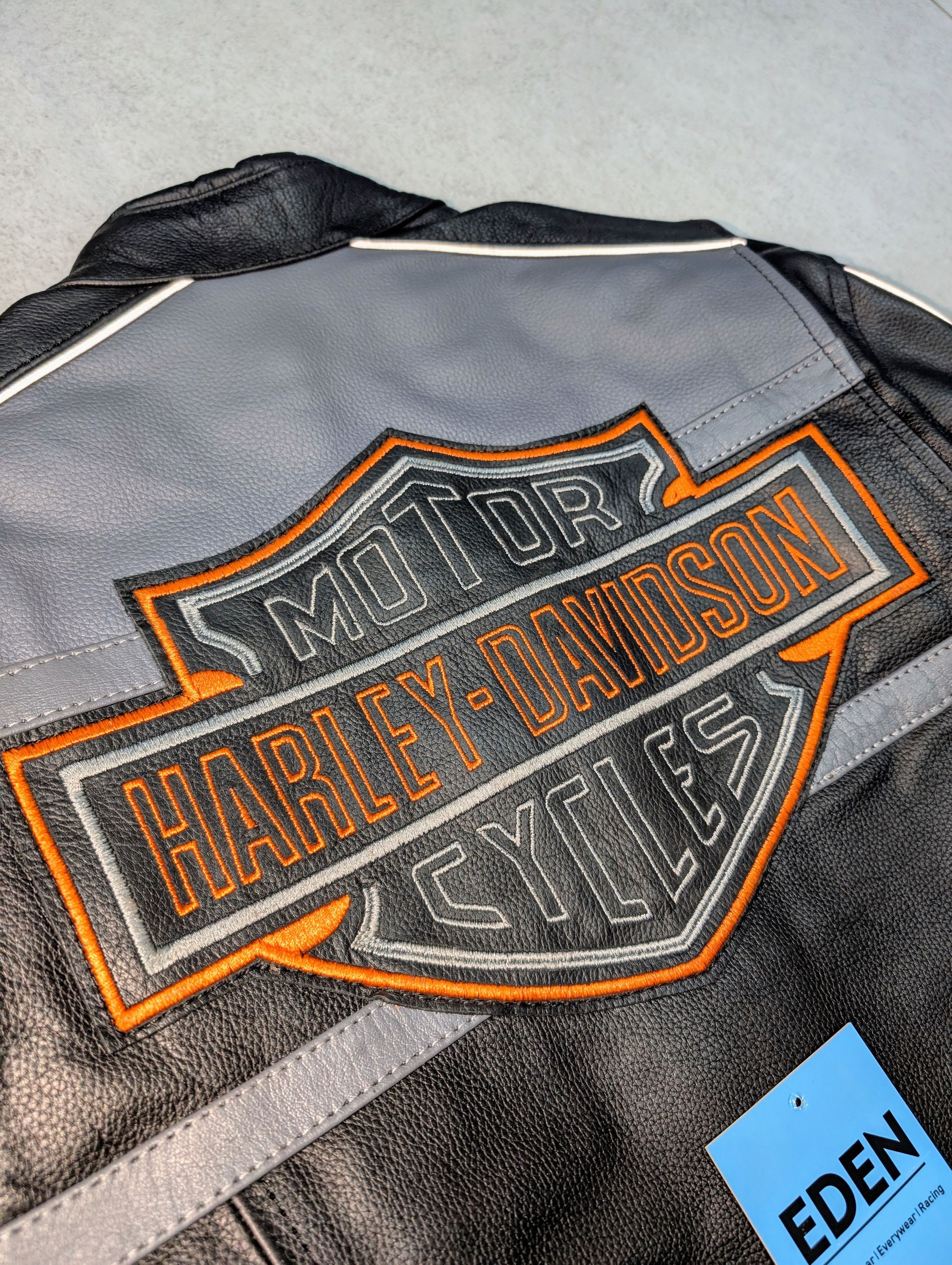 Japanese Brand 💥 Genuine Harley-Davidson Men's Riding Jacket Black Leather Size US XXL / EU 58 / 5 - 8 Thumbnail