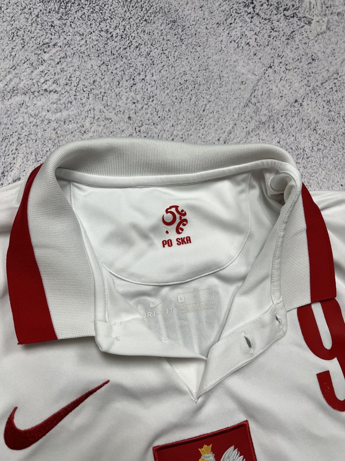 Nike Nike Poland Home Soccer Jersey Lewandowski #9 Euro 2020 Rare Size US L / EU 52-54 / 3 - 5 Thumbnail
