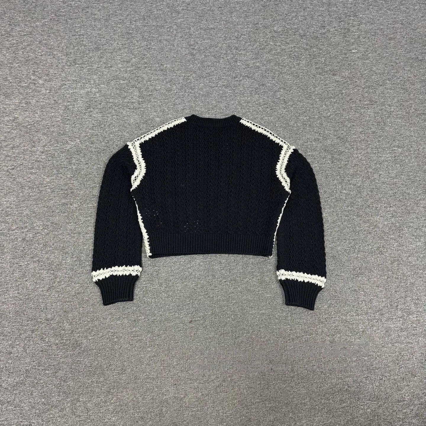 Chanel Chanel Hollowed-out hook-patterned,long-sleeved knit sweat Size L / US 10 / IT 46 - 3 Thumbnail