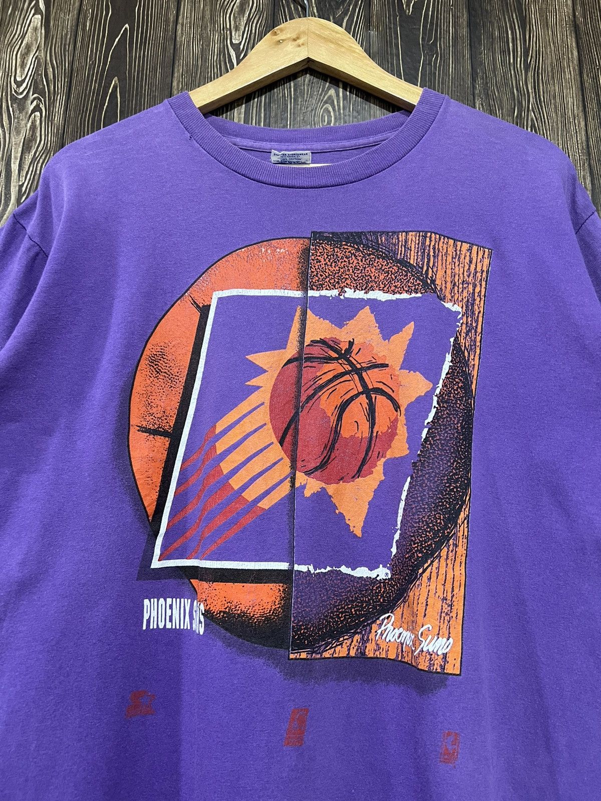 NBA × Vintage Vintage 90s Phoenix Suns NBA OG Logo Tshirt Size US L / EU 52-54 / 3 - 2 Thumbnail