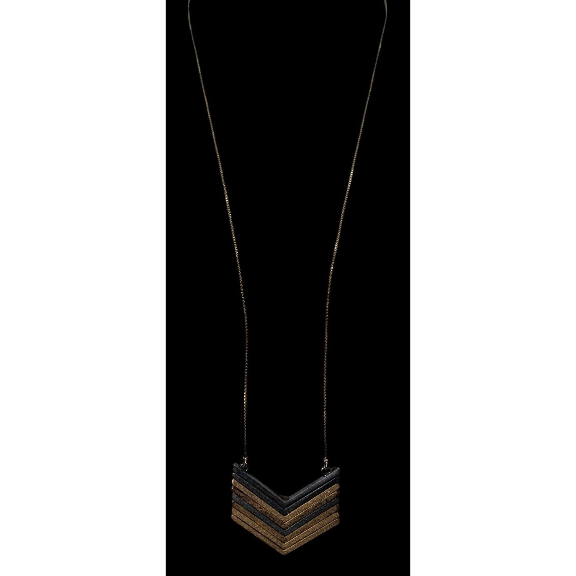 Other 1934 Arrowstack Chevron Multi-Metallic Pendant Necklace Size ONE SIZE - 5 Thumbnail