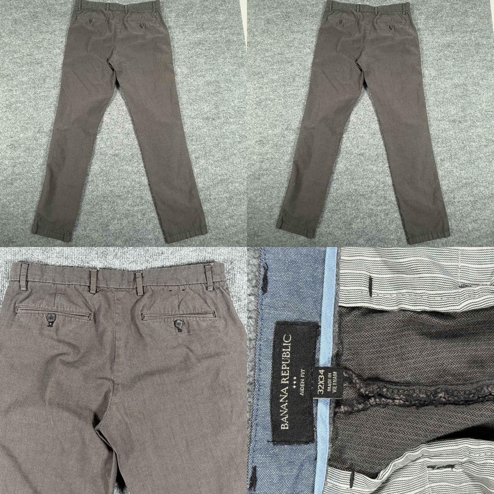 Banana Republic VINTAGE Banana Republic Pants Mens 32x34 Gray Aiden Fit Corded Cotton Casual Chino Size US 32 / EU 48 - 9 Thumbnail