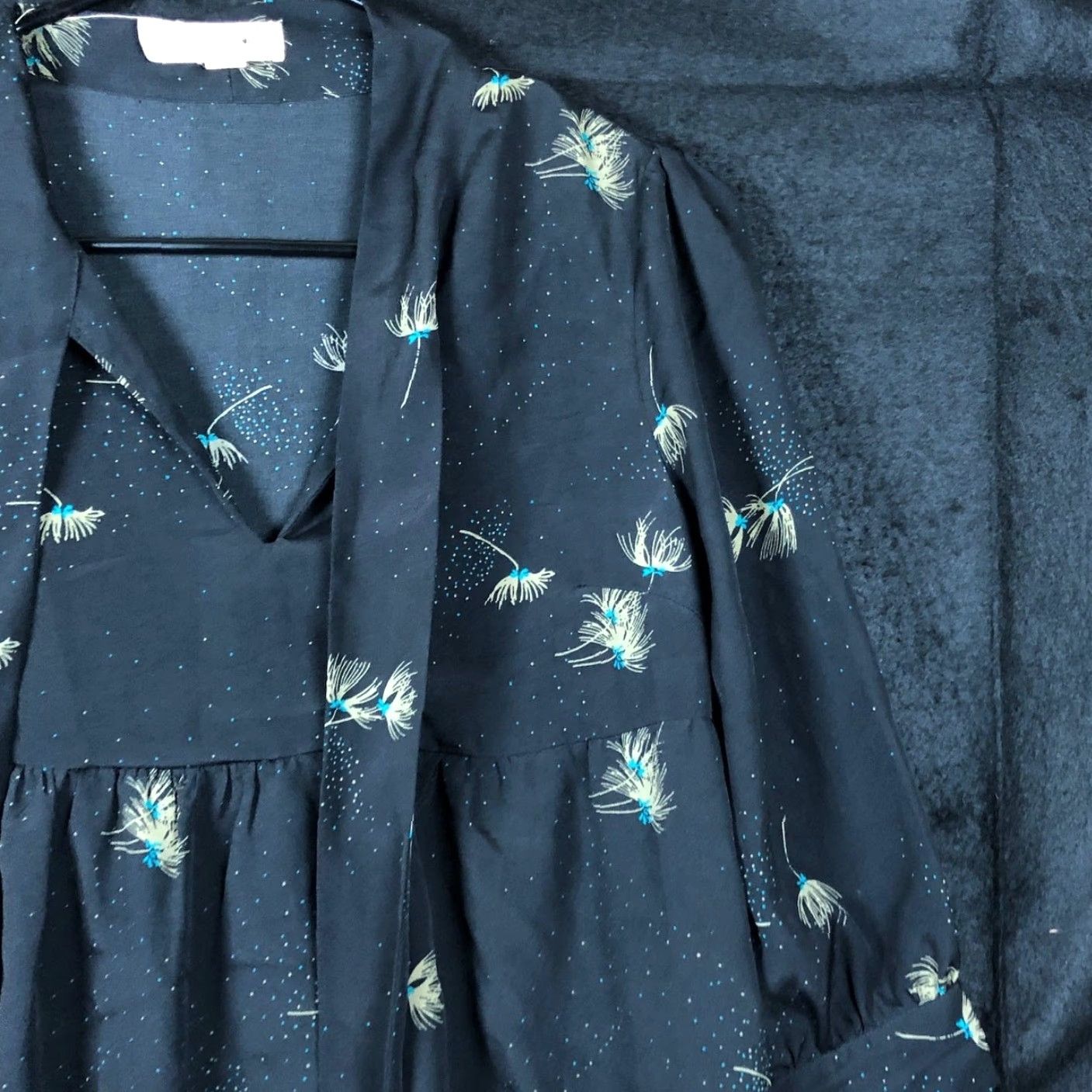 Needles Pins And Needles Womens Dress Black Dandelion Flowy Midi Casual Wear XSmall Size XS / US 0-2 / IT 36-38 - 5 Thumbnail