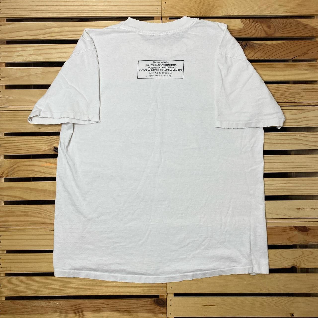 Anvil Vintage Spirit Bear White Nature Conservation Tee Size XL Size US XL / EU 56 / 4 - 2 Thumbnail