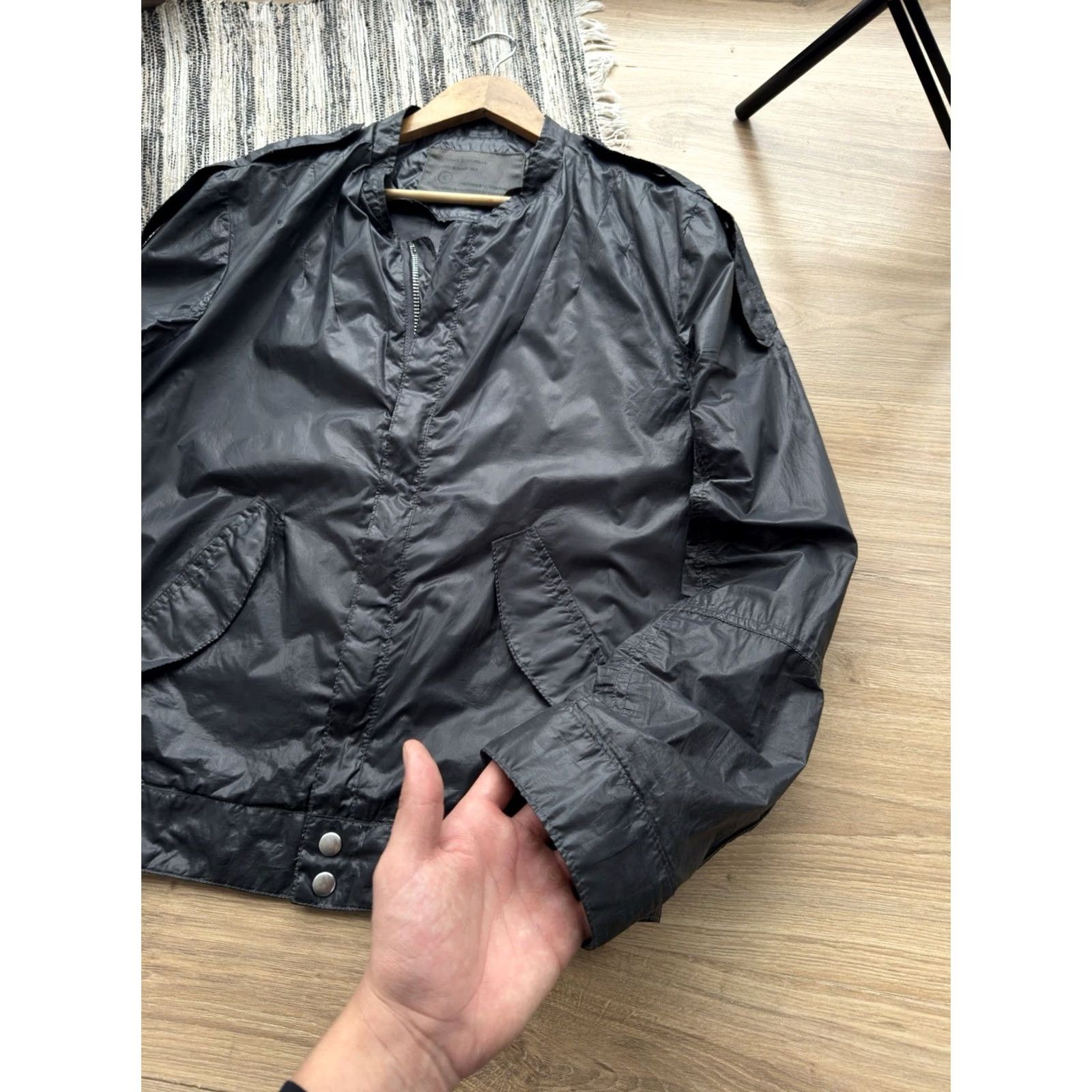 Allsaints VINTAGE AllSaints Jacket Mens Biker Coat 80s 90s Streetwear Gray L Size US L / EU 52-54 / 3 - 5 Thumbnail