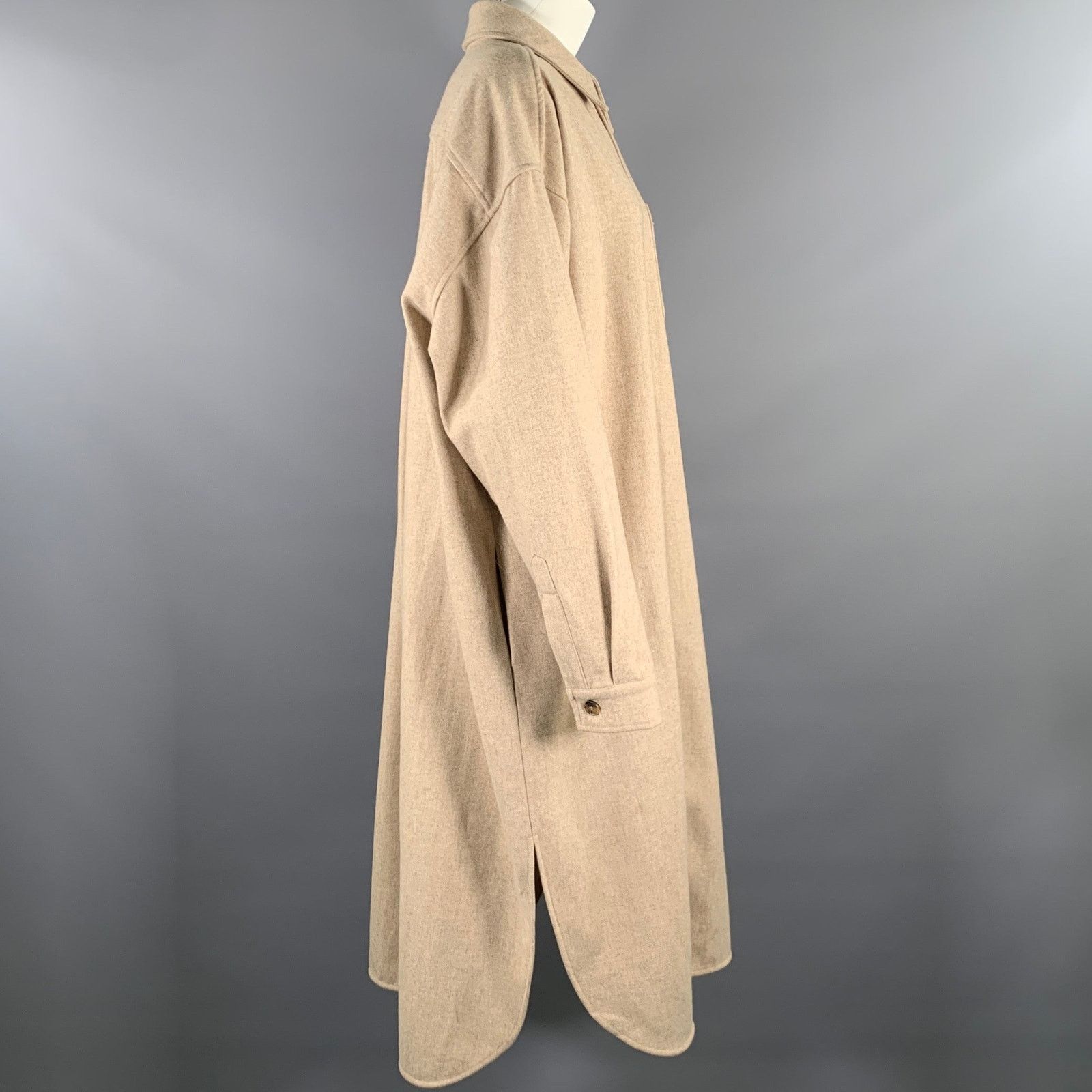 Frankie Shop THE FRANKIE SHOP XS/S Brown Faux Fur Notch Lapel Coat Size S / US 4 / IT 40 - 3 Thumbnail
