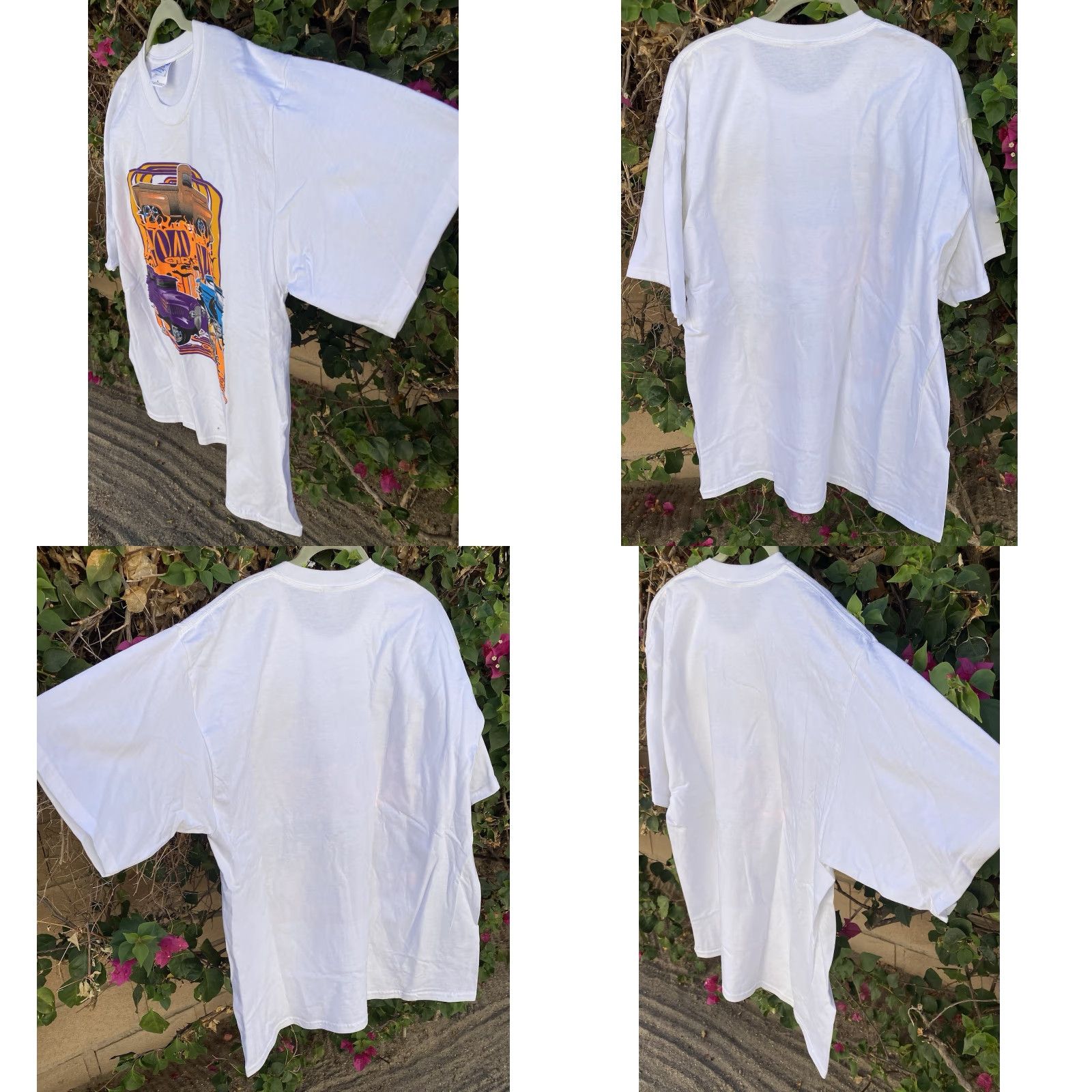 Gildan VINTAGE Gildan T-Shirt Shirt Men XL White California Car Neon Graphics 2005 2000s Gold Rush Oroville Y2K Vintage Graphic Print Short Sleeve Texas? Size US XL / EU 56 / 4 - 8 Thumbnail