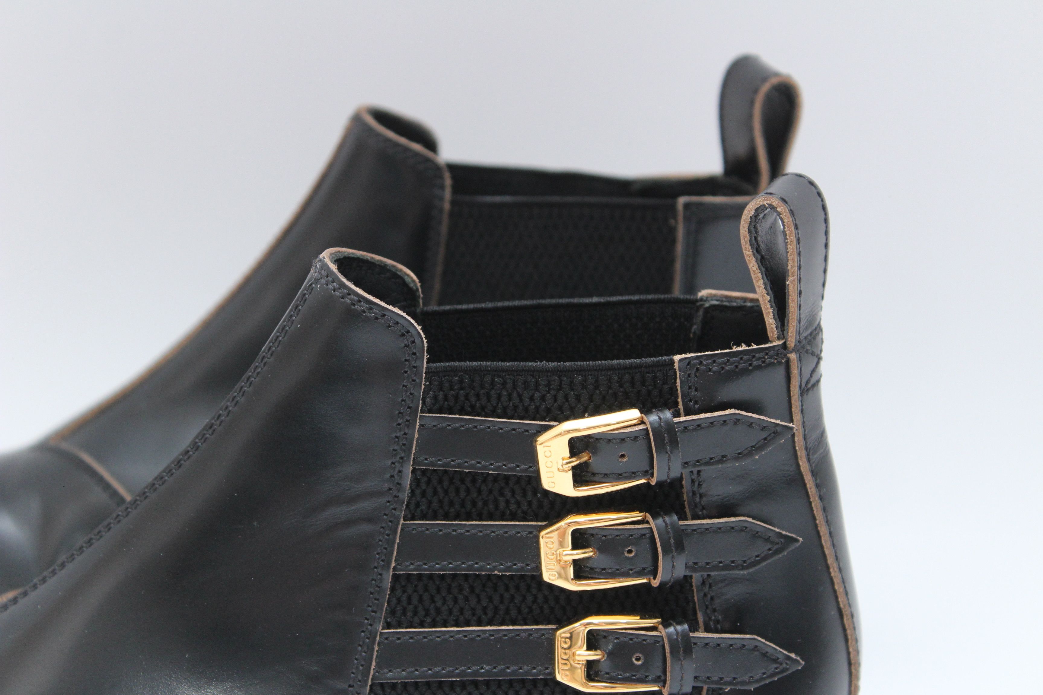 Gucci Gucci Buckled Leather Ankle Boots Womens Sz 38 Made In Italy Size US 8 / IT 38 - 8 Thumbnail