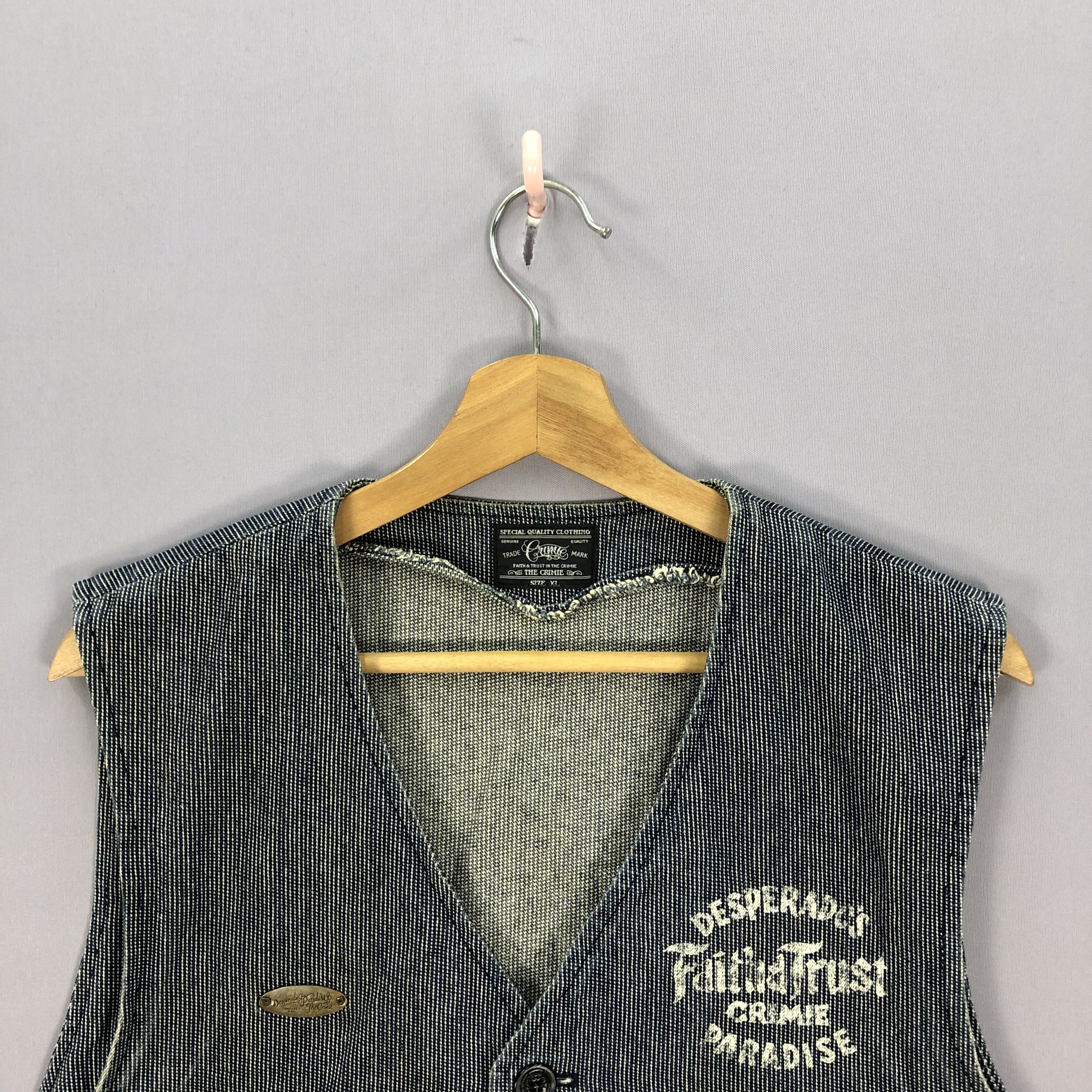 If Six Was Nine × Japanese Brand × Vintage Vintage The Crimie Hickory Vest Denim Jackets Size US M / EU 48-50 / 2 - 5 Thumbnail