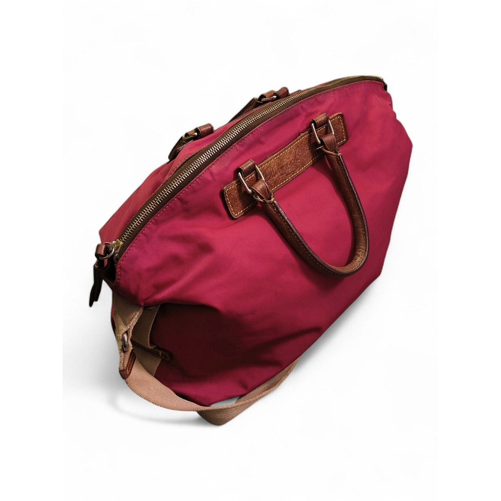 Dooney & Bourke Vintage Dooney & Bourke Red Nylon Duffel Bag Size ONE SIZE - 7 Thumbnail