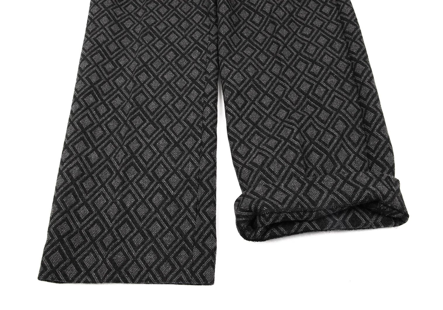 Emporio Armani Cashmere Blend Wool Geometric Jacquard Pants Charcoal 44 Size US 28 / EU 44 - 8 Thumbnail