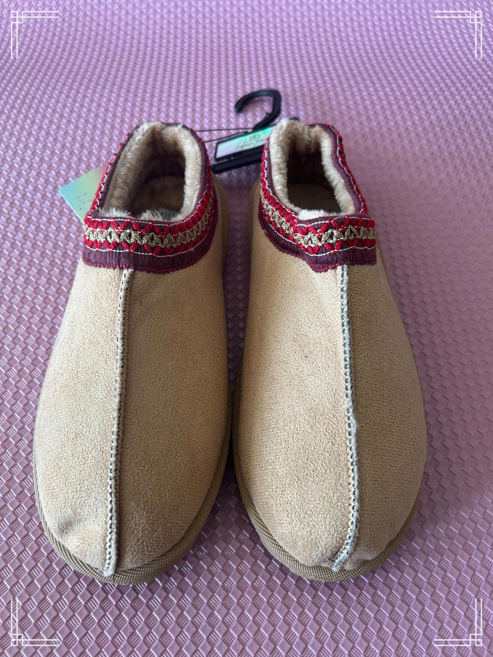 Designer Chosen Steps Women's Faux Suede Indoor Slippers with Embr Size US 6 / IT 36 - 1 Thumbnail