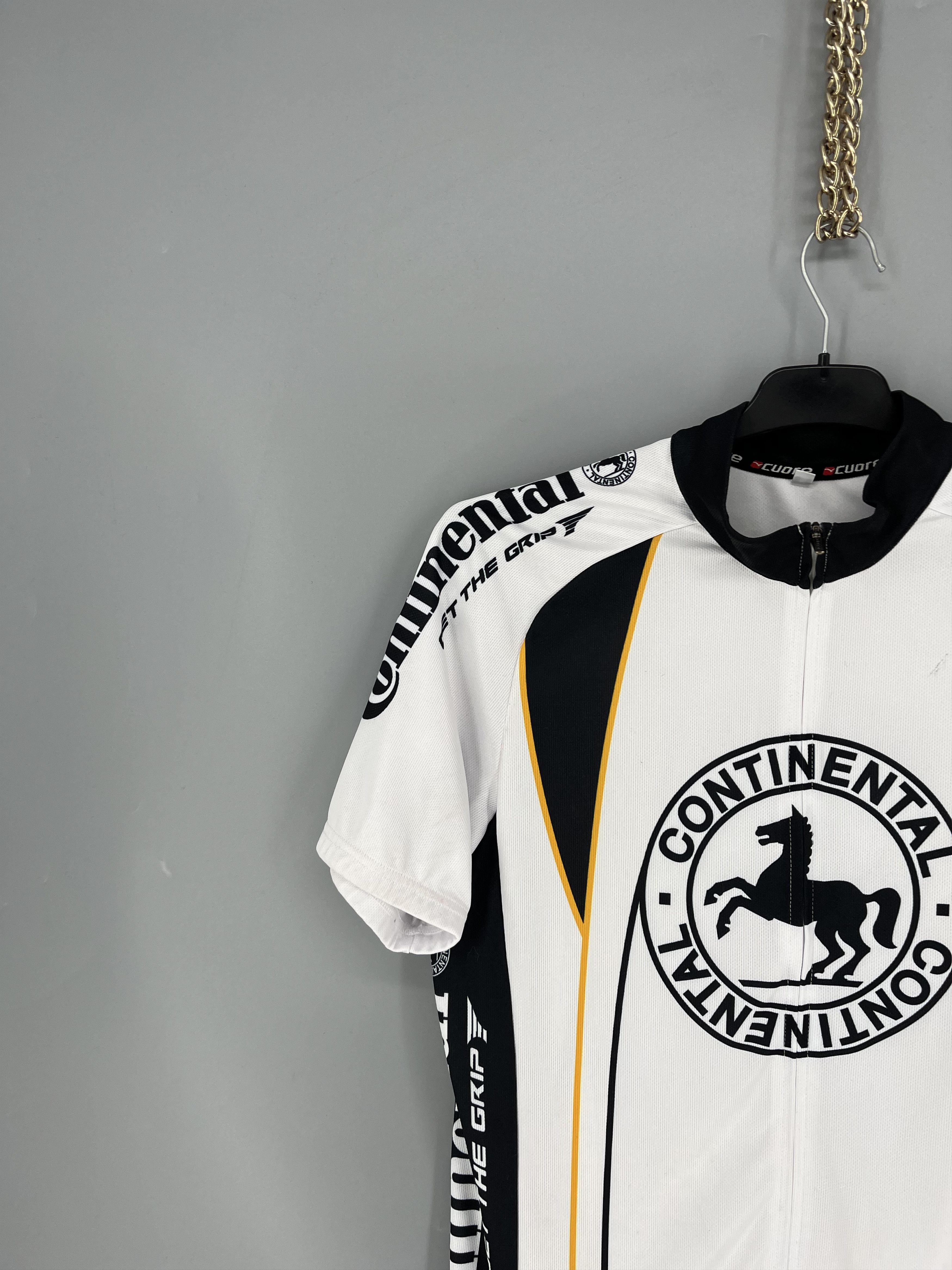 Vintage Continental Cuore Cycling Top Jersey White Size M Size US M / EU 48-50 / 2 - 4 Thumbnail