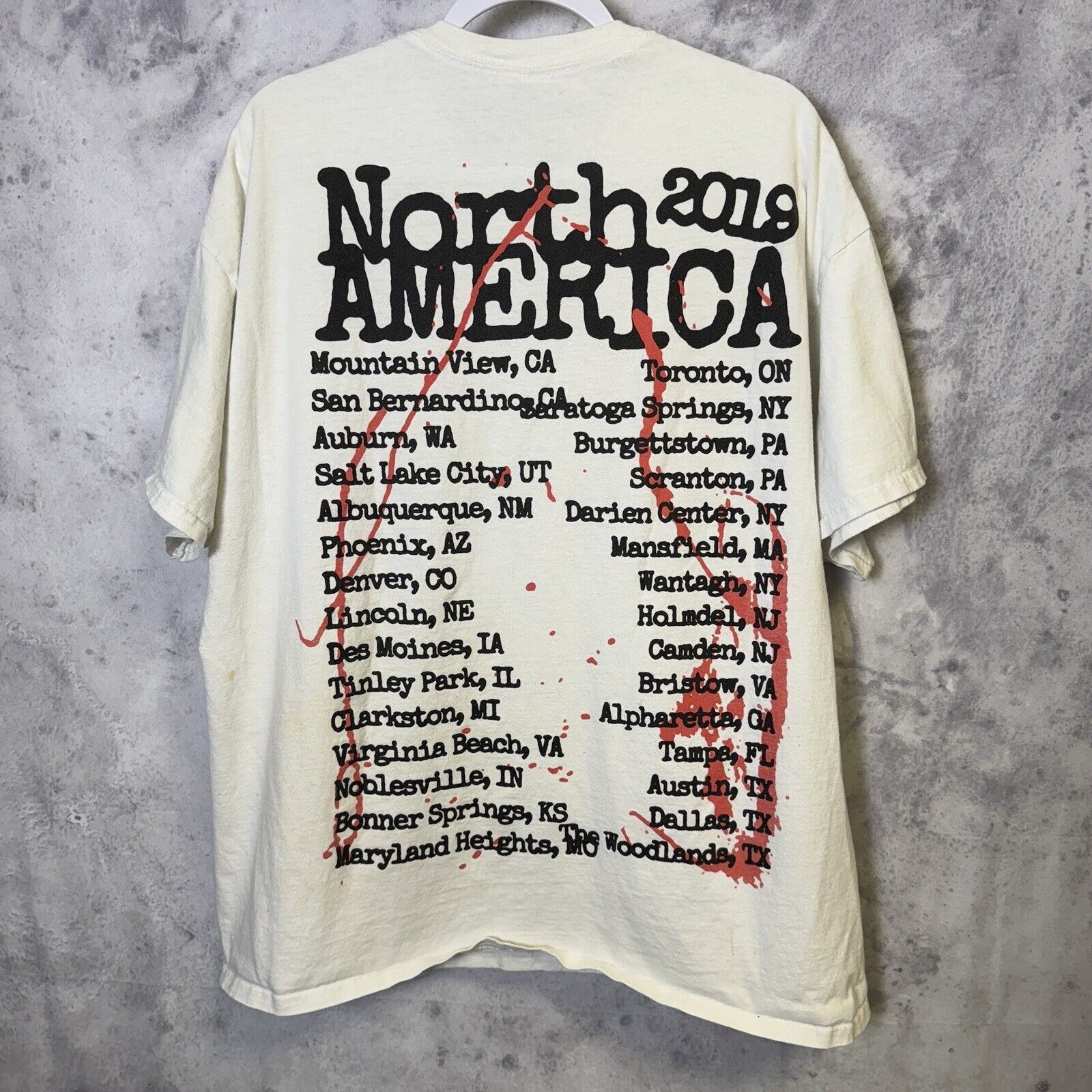 Band Tees Knotfest Roadshow 2019 Tour T Shirt Mens 2XL White Short Sle Size US XXL / EU 58 / 5 - 2 Thumbnail