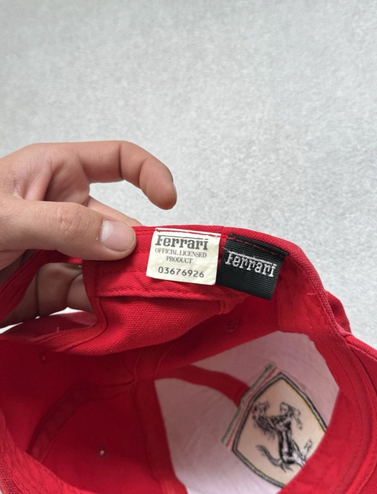 Ferrari Vintage Ferrari 90s Official Product Big Logo Racing Red Cap Size ONE SIZE - 6 Thumbnail